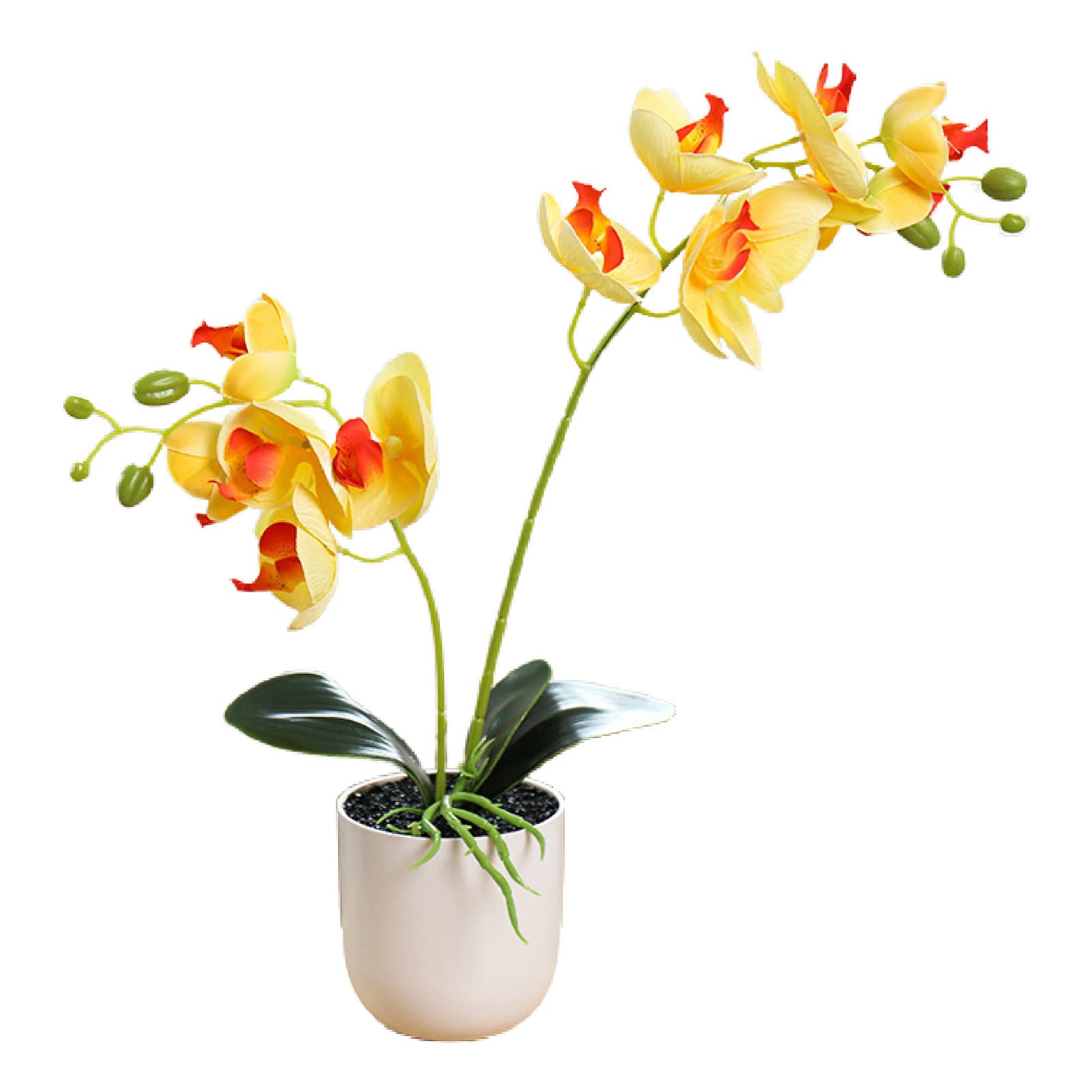 Artificial Potted Plants - Realistic Fake Flowers for Home & Office Decor, Easy Care Bright Color Faux Plants That Never Wither - Perfect for Desk, Living Room, Bedroom Decor