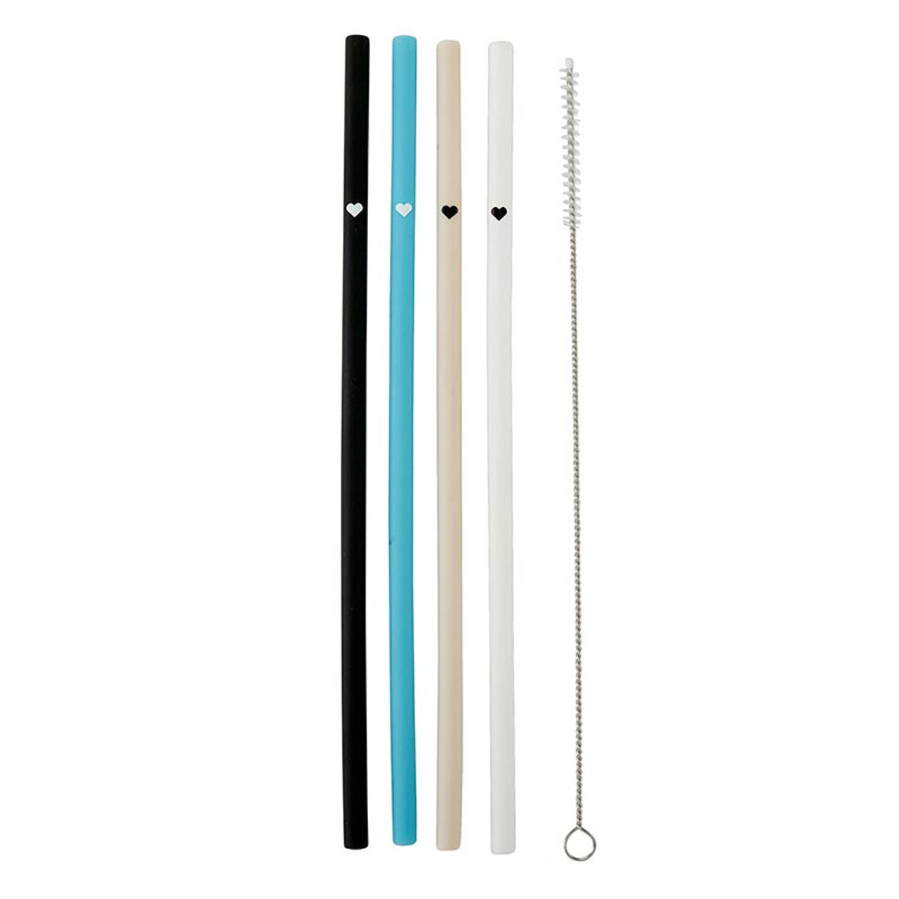 Funny Silicone Straw Set - Reusable & Eco-Friendly Drinking Straws for Smoothies, Cocktails, and Iced Coffee | Set of 4 Colorful BPA-Free Straws | Perfect Gift for Parties, Home, and Office Use
