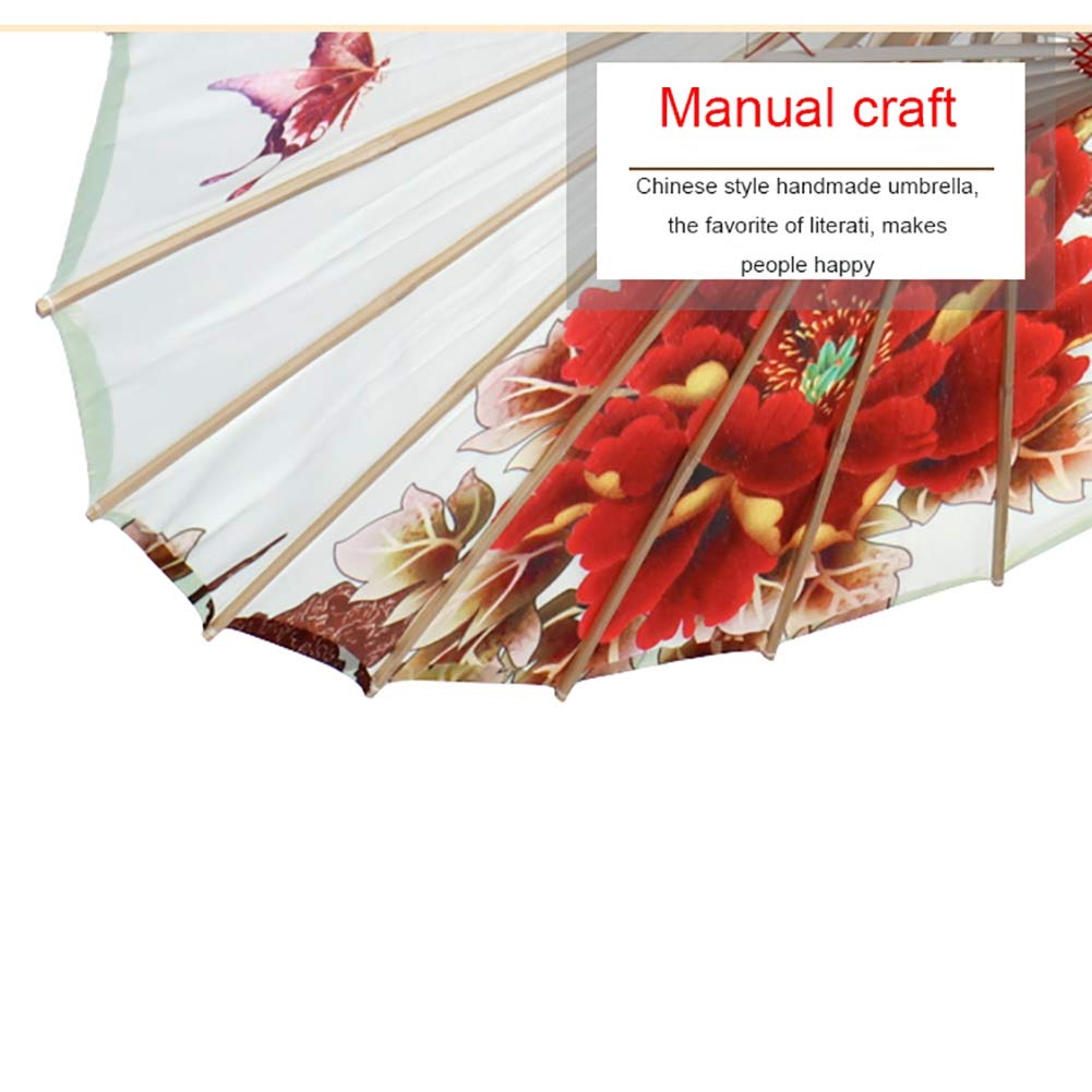 Handmade Chinese Oil Paper Umbrella - Waterproof & UV Protection - Traditional Oriental Parasol for Rain or Sun - Perfect for Weddings, Photography, and Home Decor