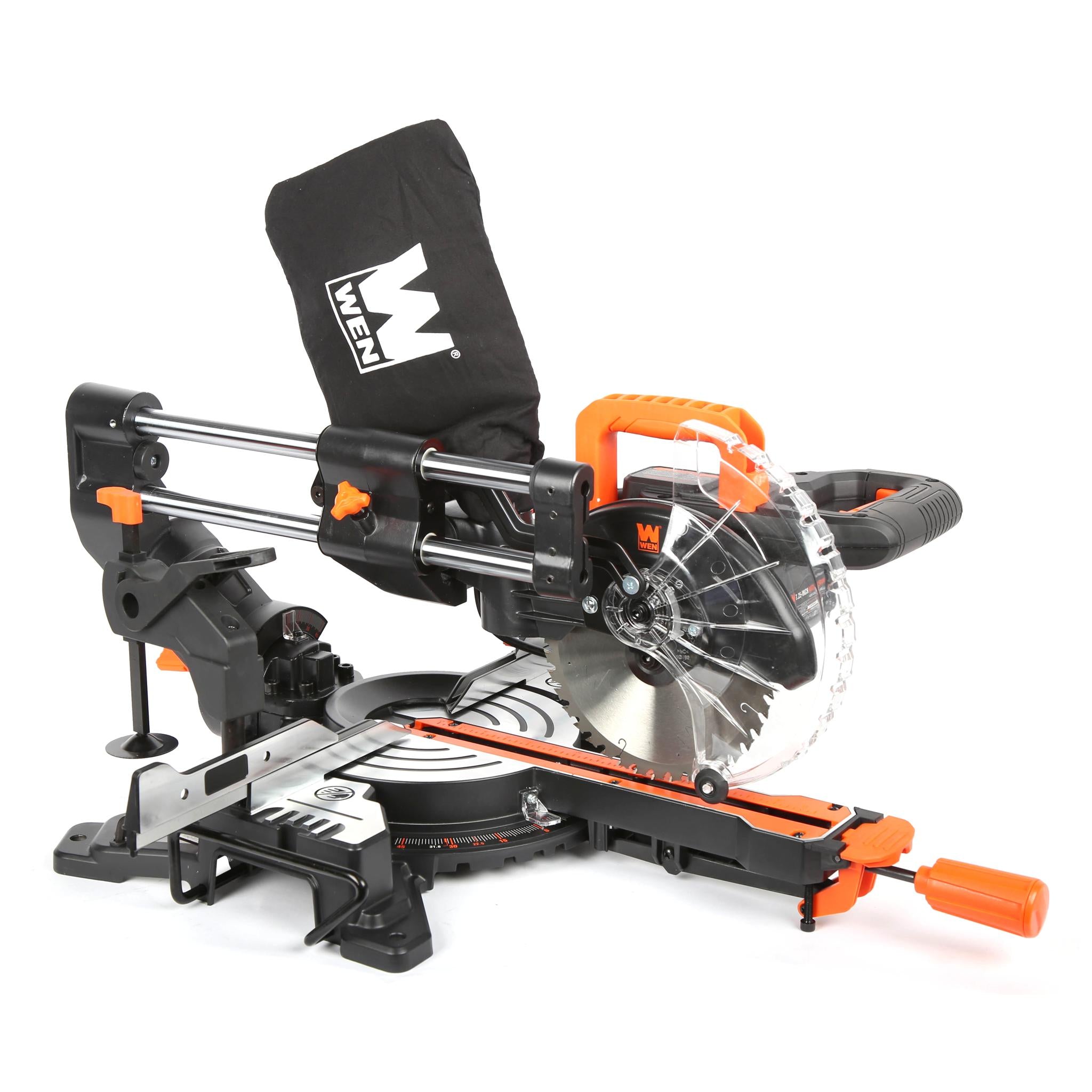 WEN MM0713 9.5 Amp 7.25-Inch Single Bevel Compact Sliding Compound Miter Saw with LED Cutline Guide - Perfect for Woodworking, DIY Projects, and Precision Cutting