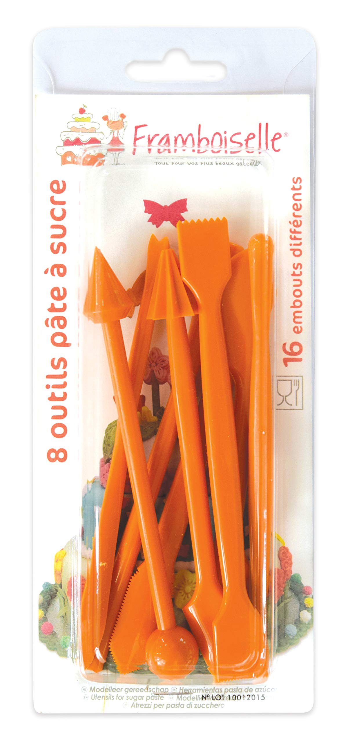 Professional 8-Piece Raspberry Sugar Paste Modeling Tools Set for Cake Decorating, Fondant Sculpting, and DIY Dessert Crafting - Perfect for Bakers, Pastry Chefs, and Home Baking Enthusiasts