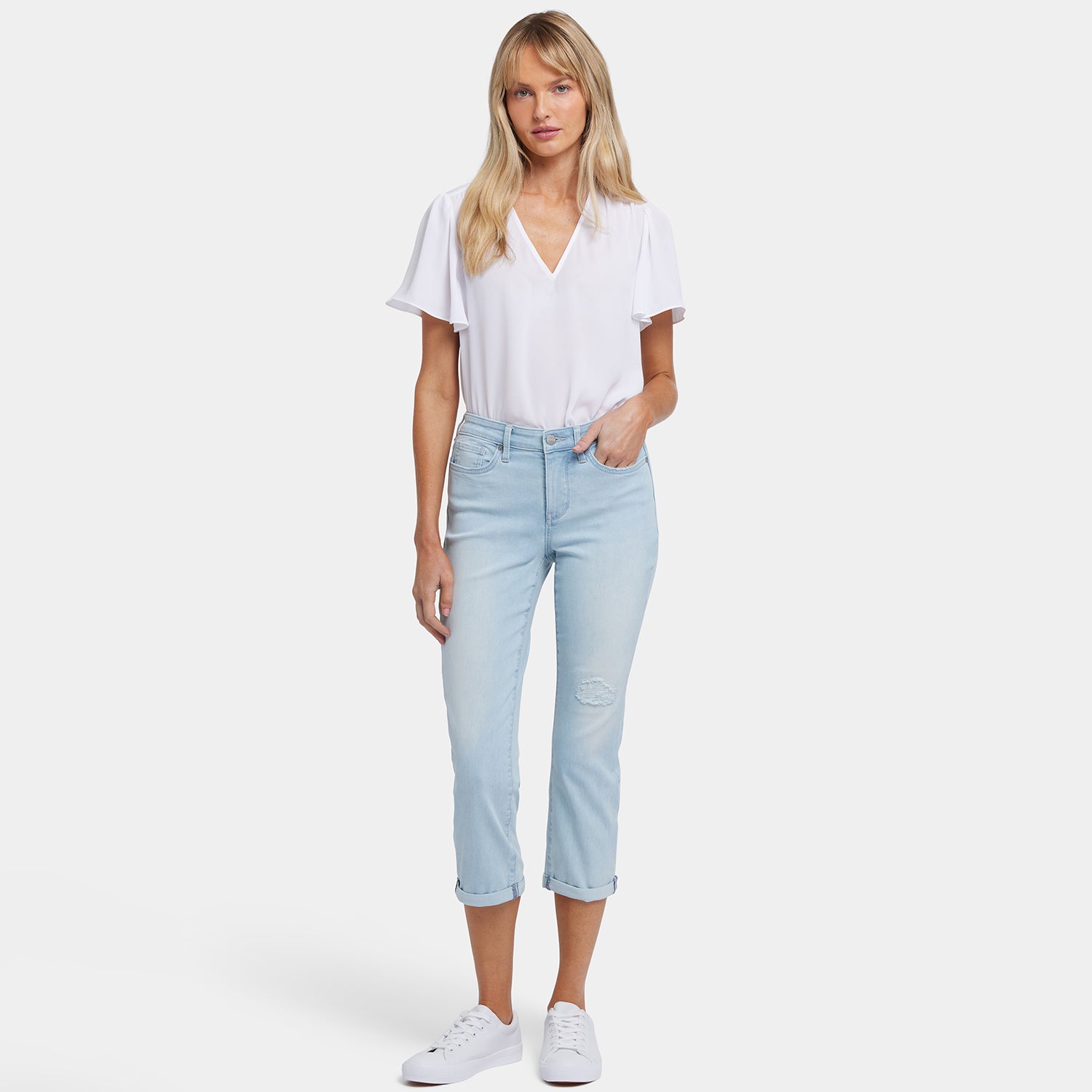 Chloe Women's Skinny Capri Jeans - High Waisted Stretch Denim Pants for Casual Wear | Perfect for Summer Outfits, Beach Vacations & Weekend Brunch
