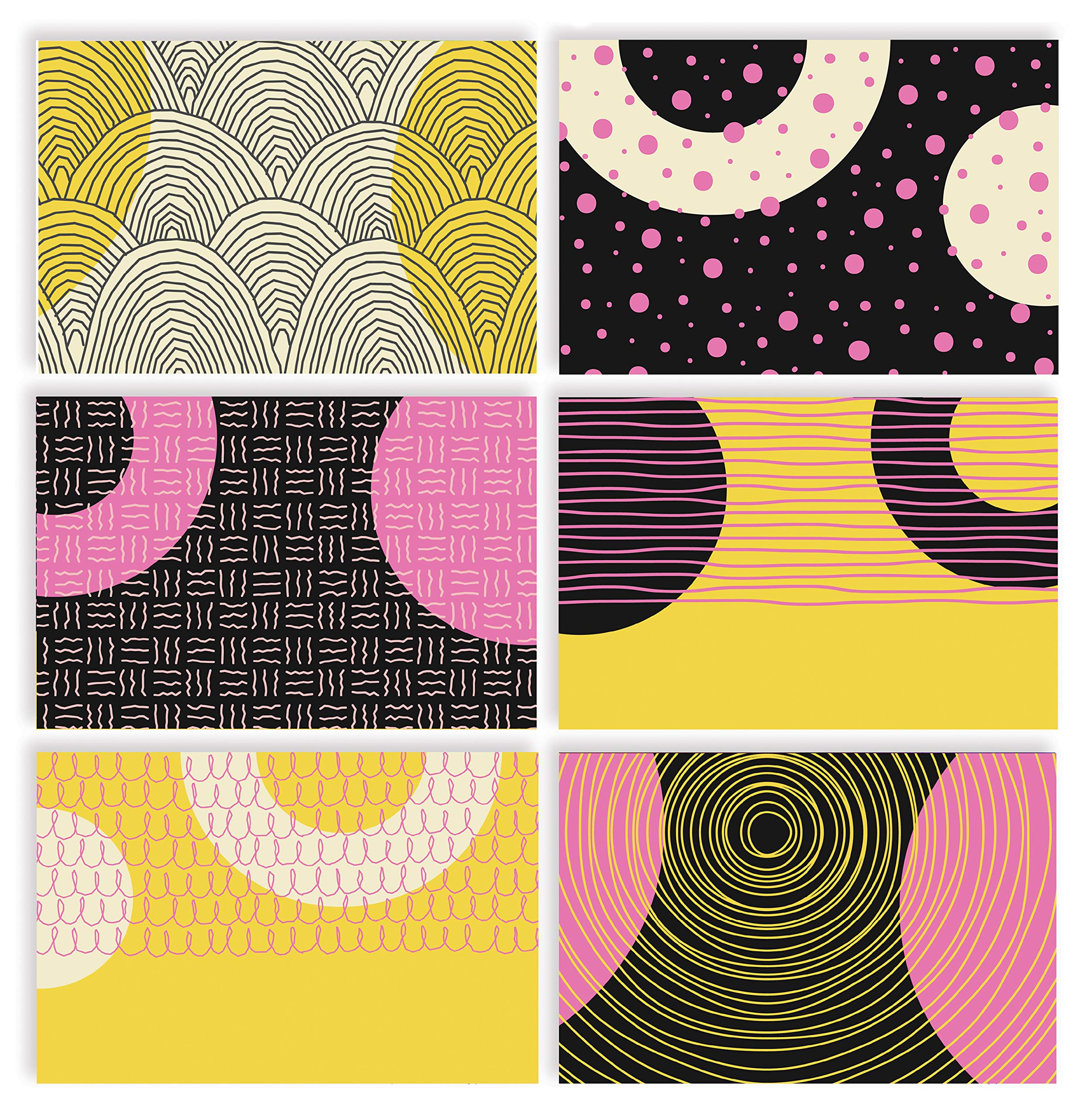 100-Pack All Occasion Greeting Cards with Envelopes - 4x6 Inch Blank Note Cards Set, 6 Modern Abstract Art Designs for Thank You, Birthday & Holiday Cards - Perfect for Office, Home & Party Use