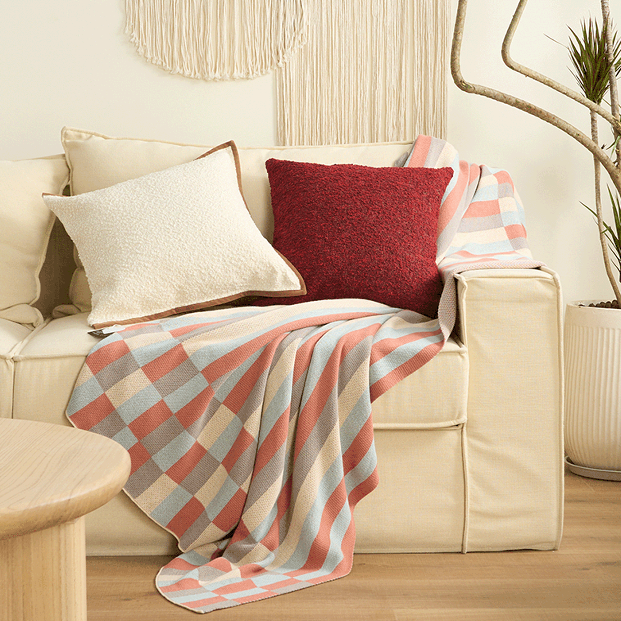 Rustic Charm Cushion Cover - Farmhouse Style Decorative Pillow Case for Sofa & Bed - Perfect for Living Room, Bedroom & Home Decor