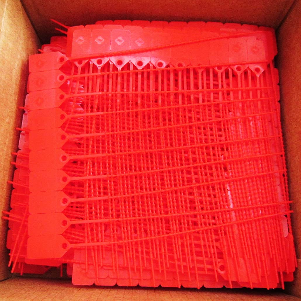 Fire Extinguisher Tamper Seals - 1000 Pack Red Safety Seals with Zip Ties | Tamper-Proof Security for Fire Extinguishers, Valves, Meters & Equipment | OSHA Compliance, Industrial & Commercial Use