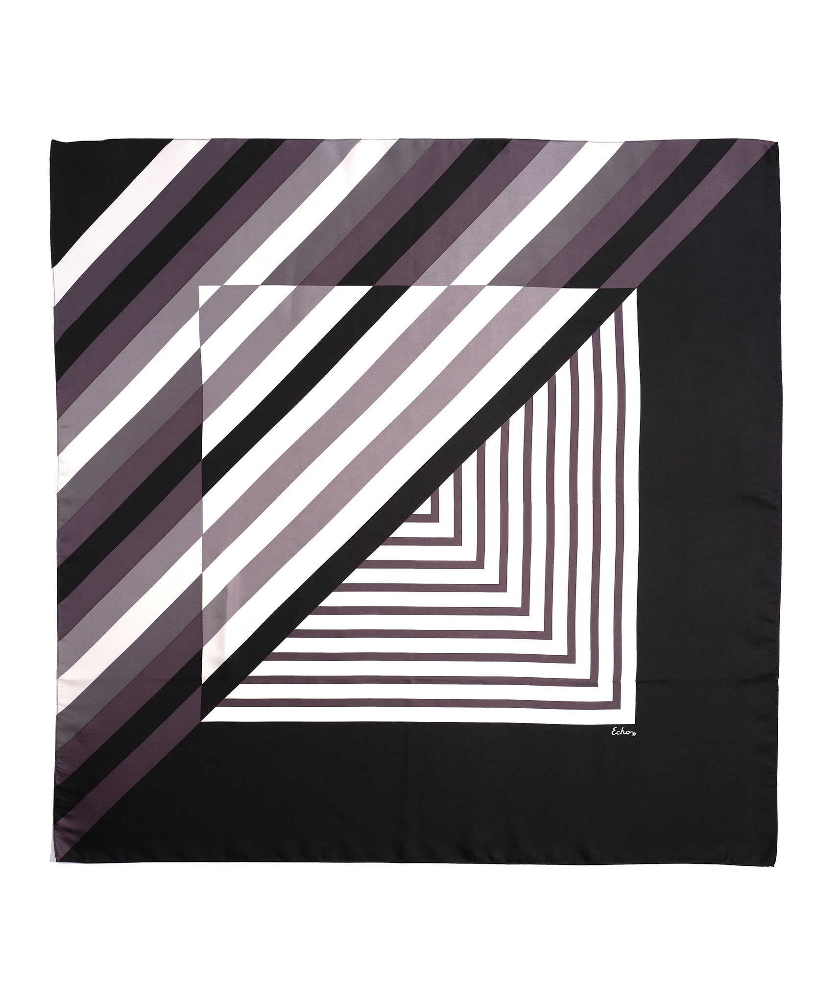 Super Stripe 35 Silk Square Scarf - Elegant Fashion Accessory for Women, Perfect for Office, Parties & Special Occasions