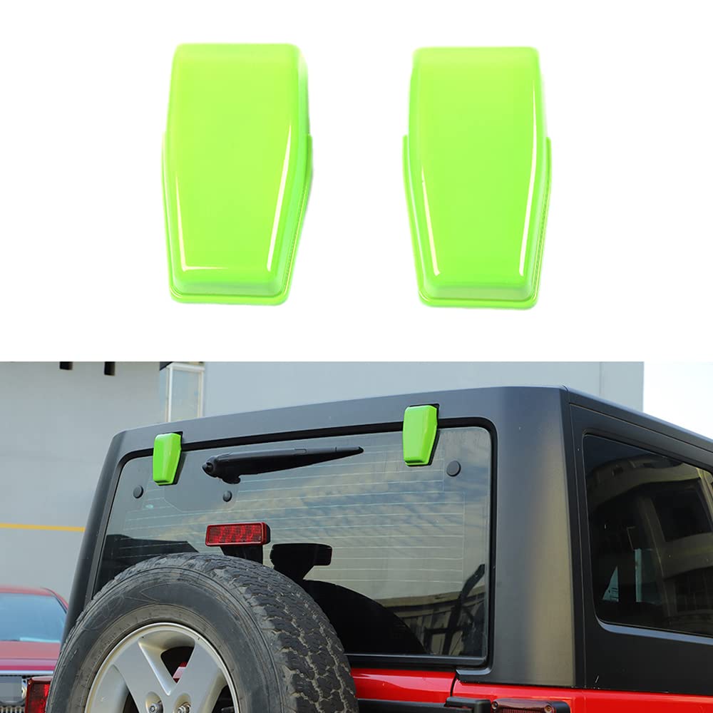 Jeep Wrangler JK Rear Window Hinge Covers Trim - Left & Right Side Set for 2007-2017 JK/JKU Models (Light Green, 2-Piece) | Weather Protection & Style Upgrade for Off-Road Adventures