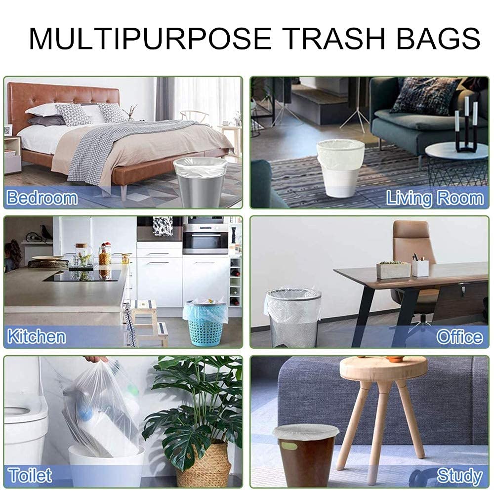 4 Gallon Small Trash Bags - 125 Count | Magesh Strong Wastebasket Liners for Bathroom, Bedroom & Office | Durable Garbage Bags for Kitchen, RV & Small Trash Cans | Perfect for Daily Use & Travel