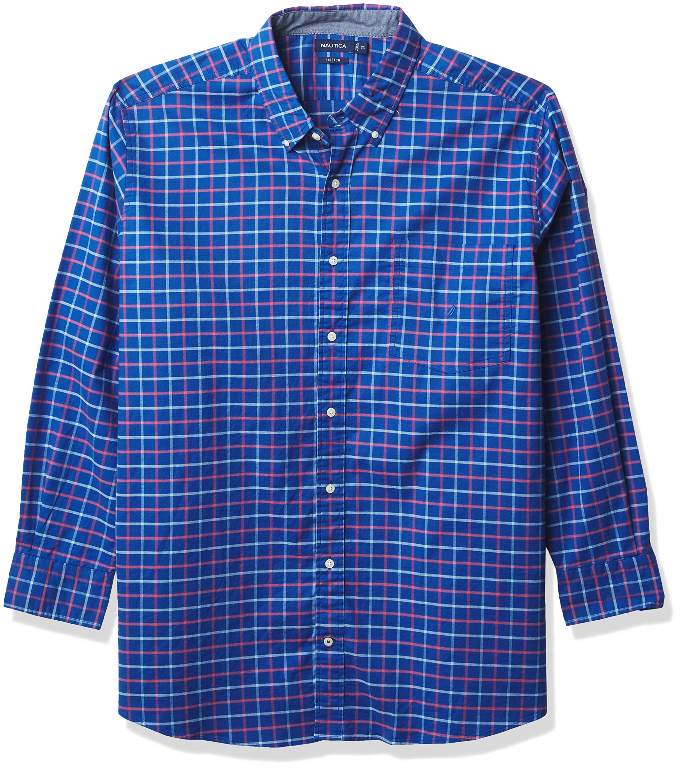 Nautica Big & Tall Men's Button Down Shirt - Comfortable & Stylish Casual Dress Shirts for Work & Office Wear - Plus Size Formal & Business Attire