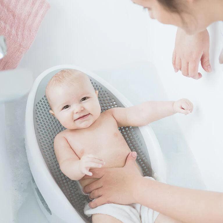 Angel Care Baby Bath Support - Soft Grey Infant Bathtub Seat for Newborns & Toddlers | Safe & Comfortable Bathing Aid for Home Use