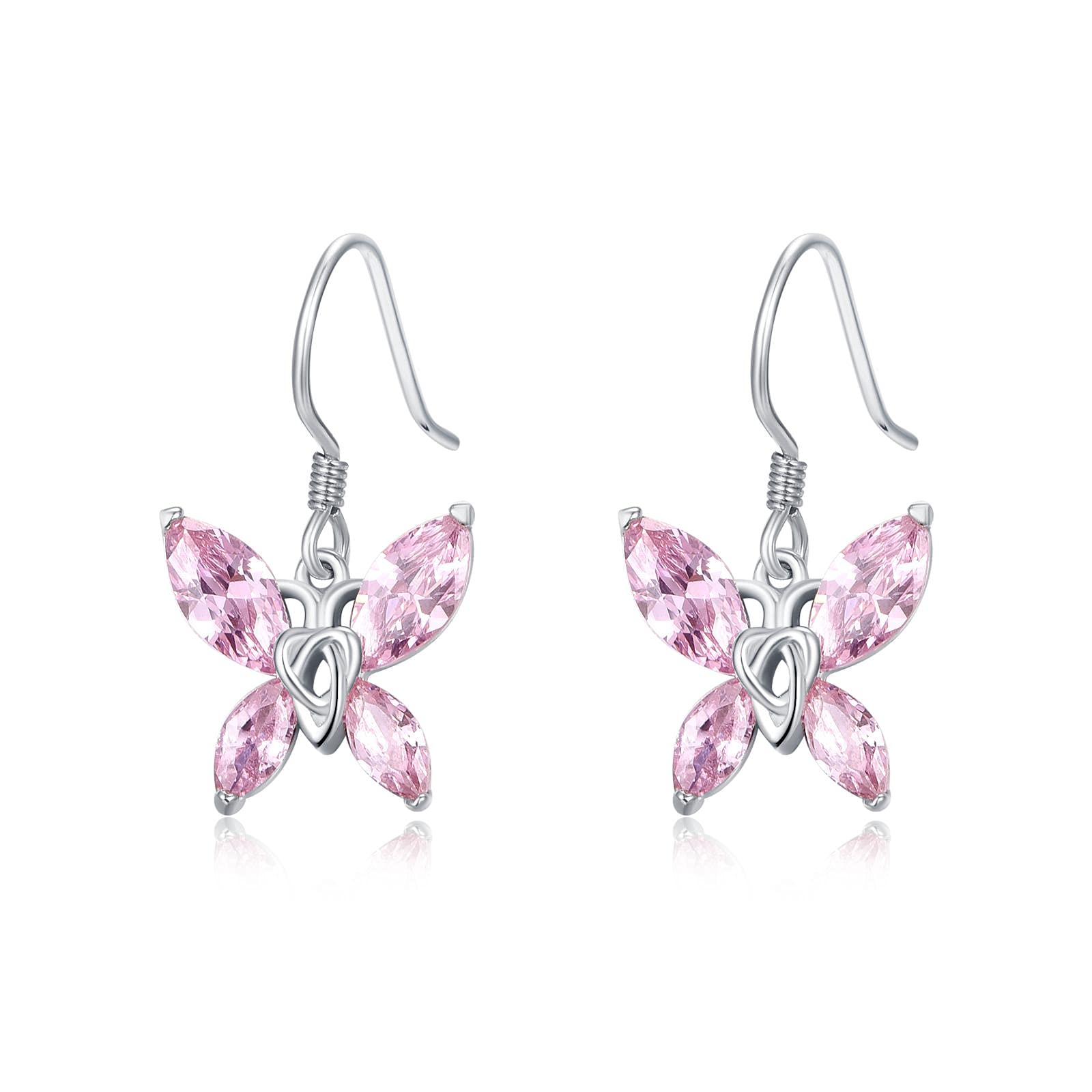 925 Sterling Silver Celtic Knot Butterfly Drop Earrings for Women | Hypoallergenic Dangle Earrings | Elegant Jewelry Gift for Birthday, Anniversary & Special Occasions