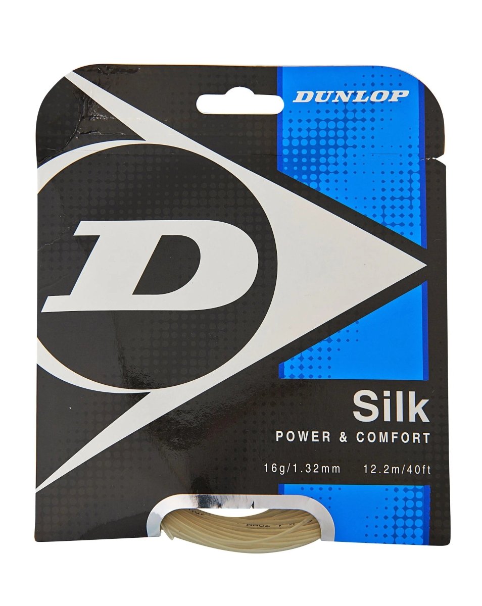 Dunlop Silk 16 Natural Color Tennis String Set - Premium Performance for Competitive Play & Training