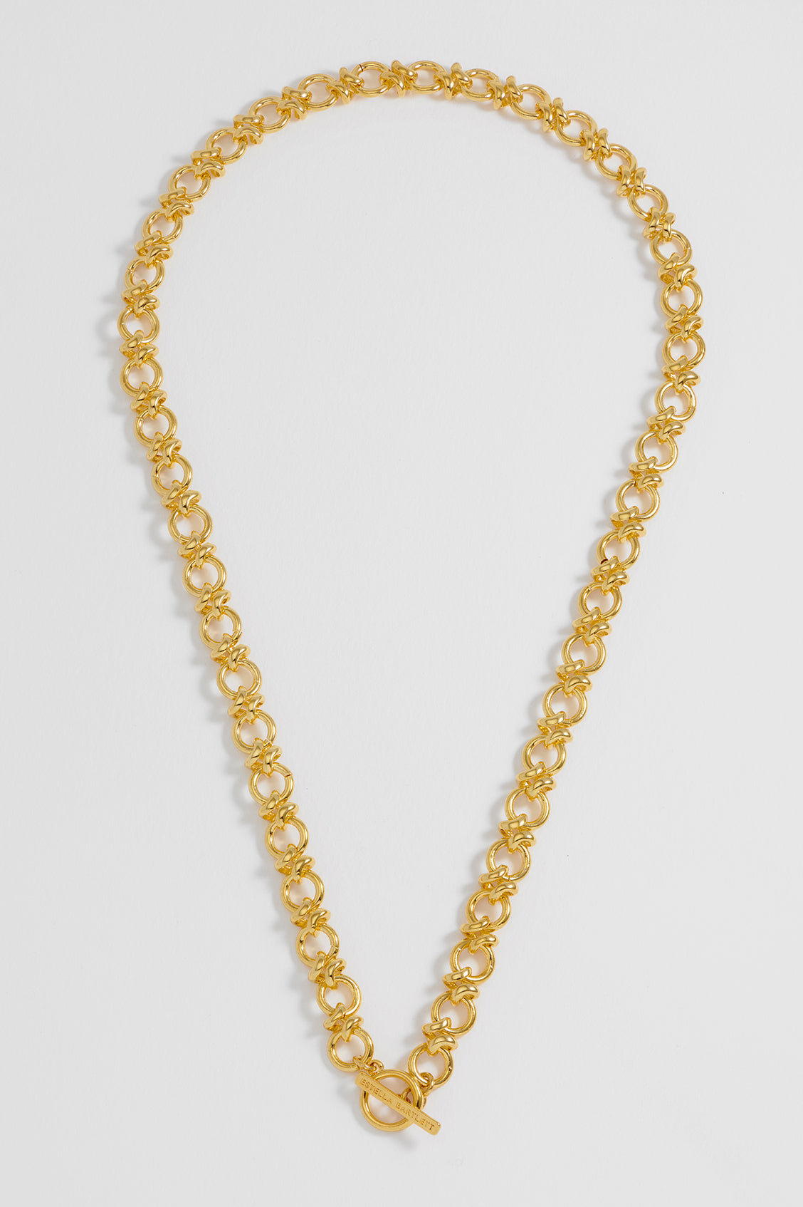 Elegant Knot Link T Bar Necklace for Women - Gold & Silver Plated Layering Pendant - Perfect for Everyday Wear, Gifts & Special Occasions