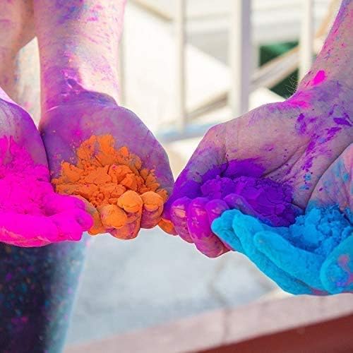 Vibrant Holi Gulal Powder - 5 Pack (100g Each) | Non-Toxic, Eco-Friendly Festival Colors for Holi Celebrations & Color Runs | Perfect for Parties, Events & DIY Crafts
