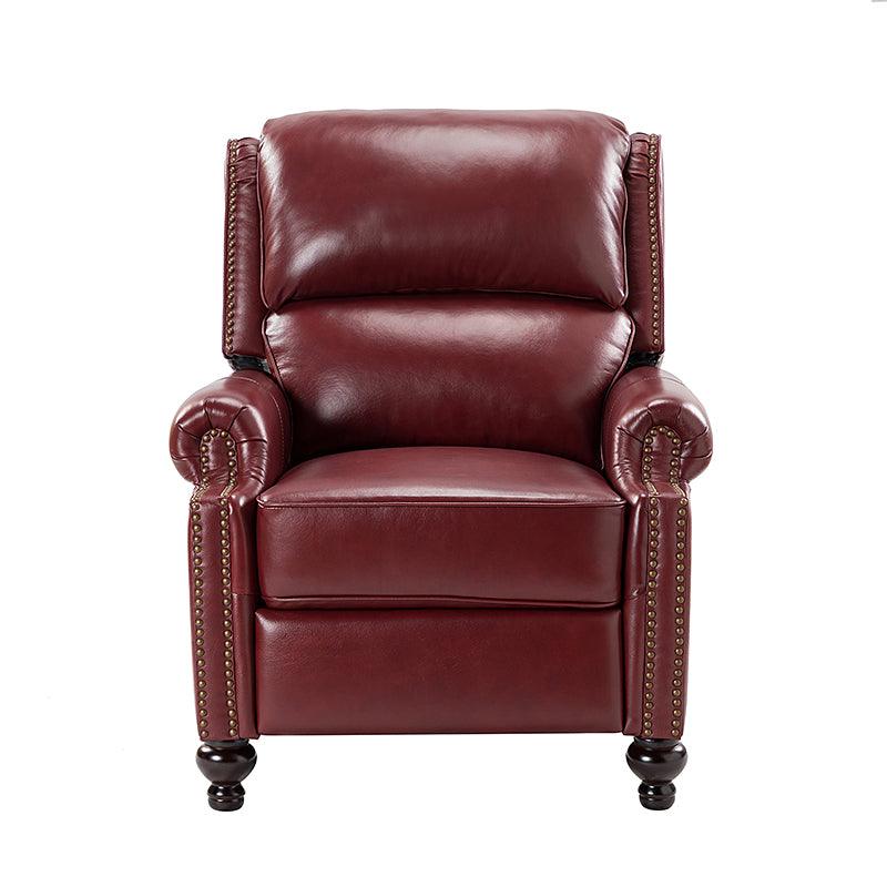 Mid Century Modern Genuine Leather Recliner Chair - Consuela Handcrafted Lounge Chair for Living Room, Office & Home Theater