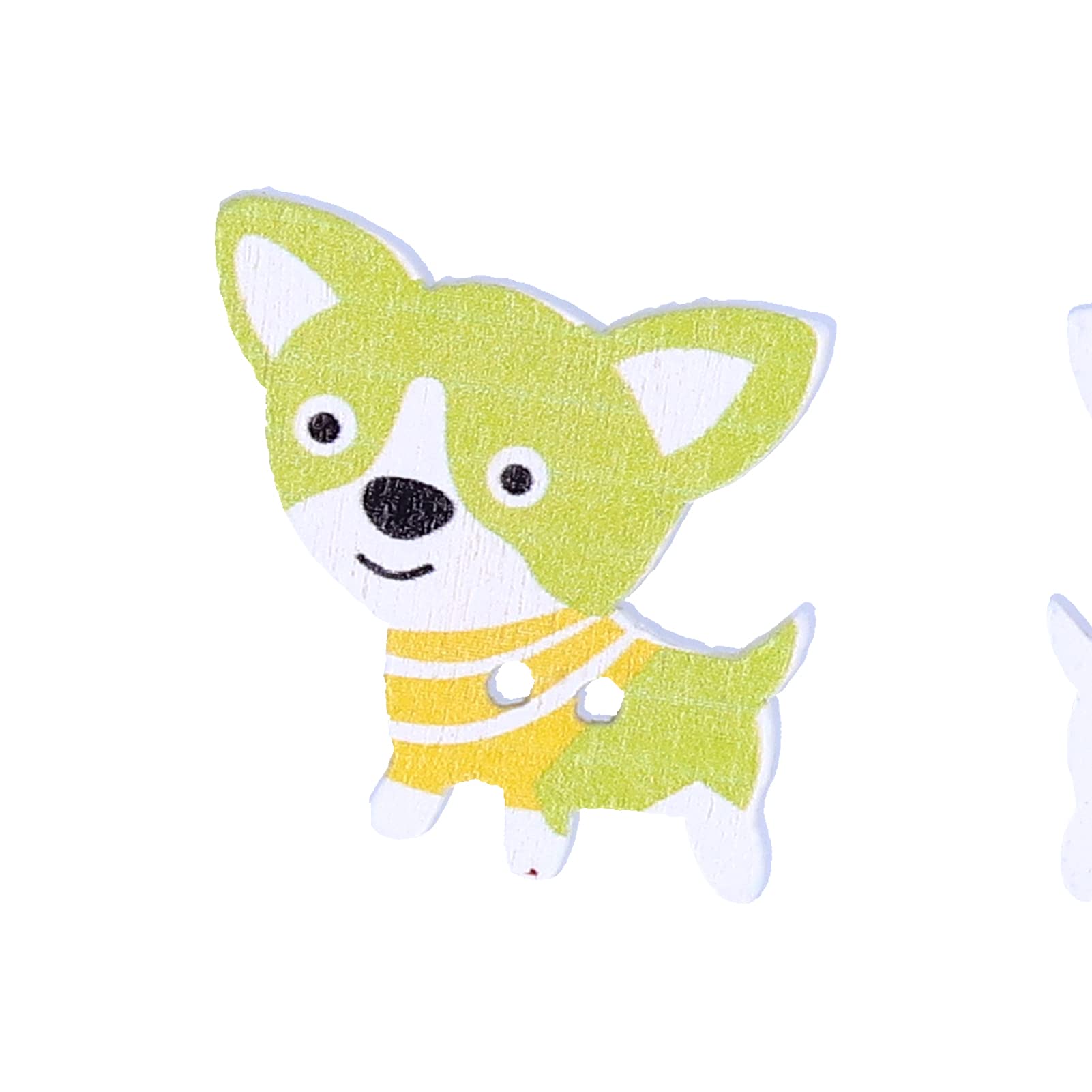 Cartoon Dog Shaped Wooden Sewing Buttons - DIY Clothes & Backpack Decoration - Mixed Style Hand-Sew Buttons for Garments, Crafts & Fashion Accessories - Perfect for DIY Projects, Costume Design & Home Decor
