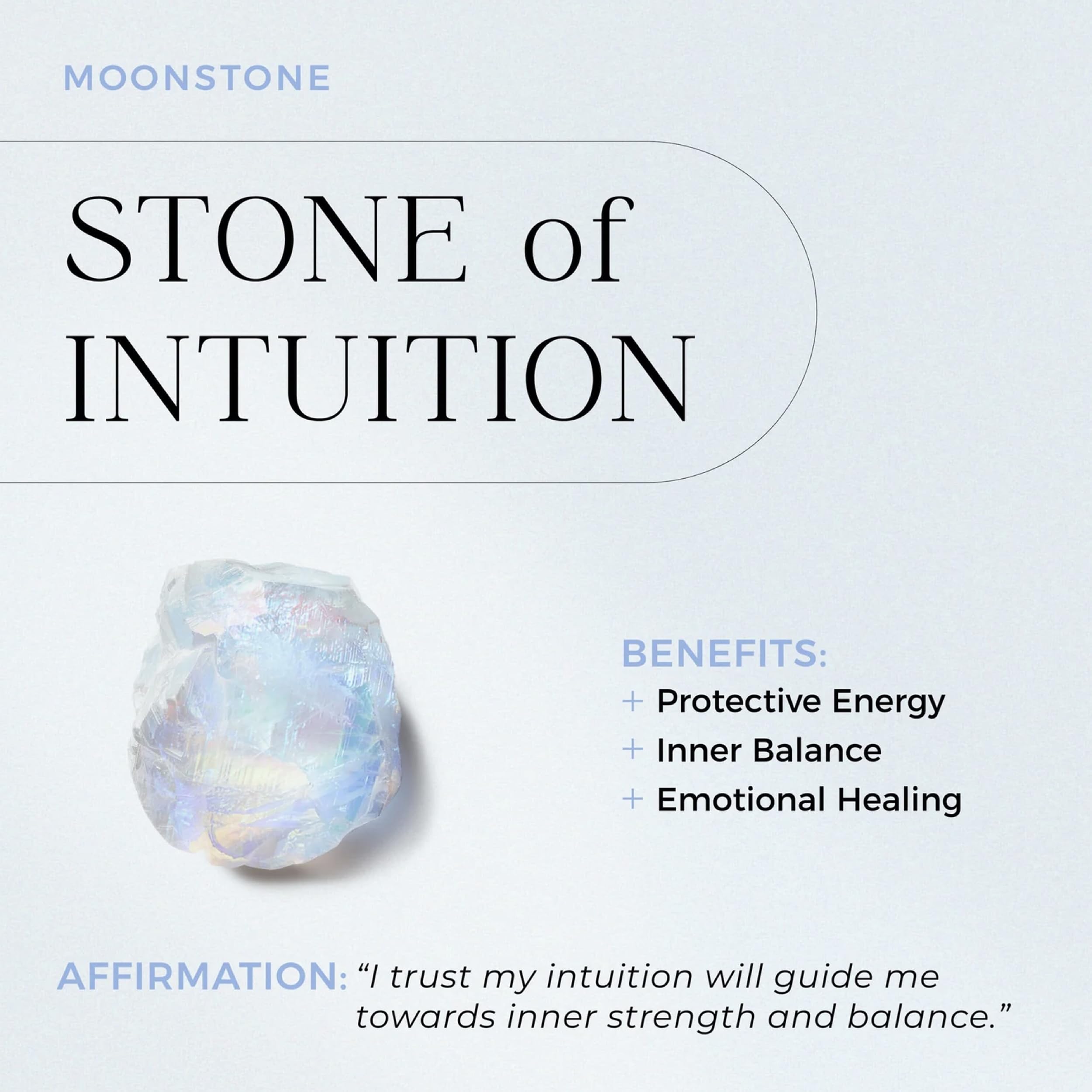 Moon Magic - Genuine Moonstone, Amethyst, Rose Quartz & Aquamarine Rings in 925 Sterling Silver & 18K Rose Gold - Raw Crystal Jewelry for Women | Perfect for Meditation, Healing & Spiritual Gifts
