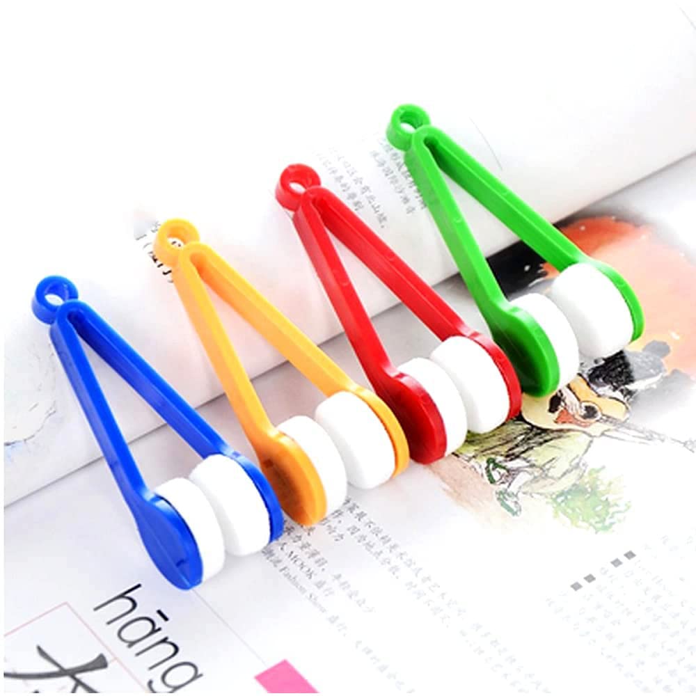 10 Pack Mini Microfiber Glasses Cleaner with Soft Brush - Premium Eyeglass Cleaning Tool for Sunglasses & Spectacles - Perfect for Travel, Office, and Everyday Use