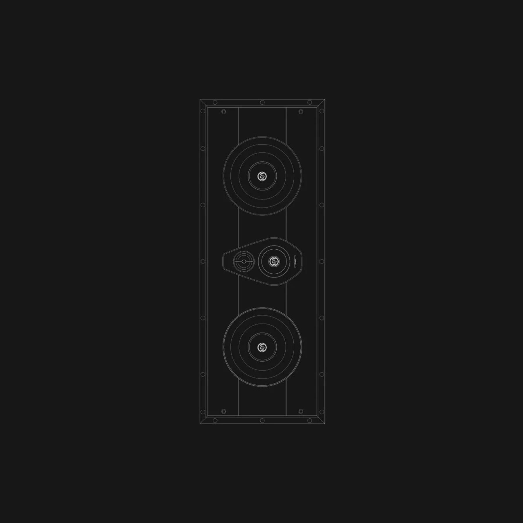 Sonus faber PL 664 Palladio 6 3-Way In-Wall LCR Speaker - Premium Home Theater & Surround Sound System for Living Room, Home Cinema & Audio Enthusiasts