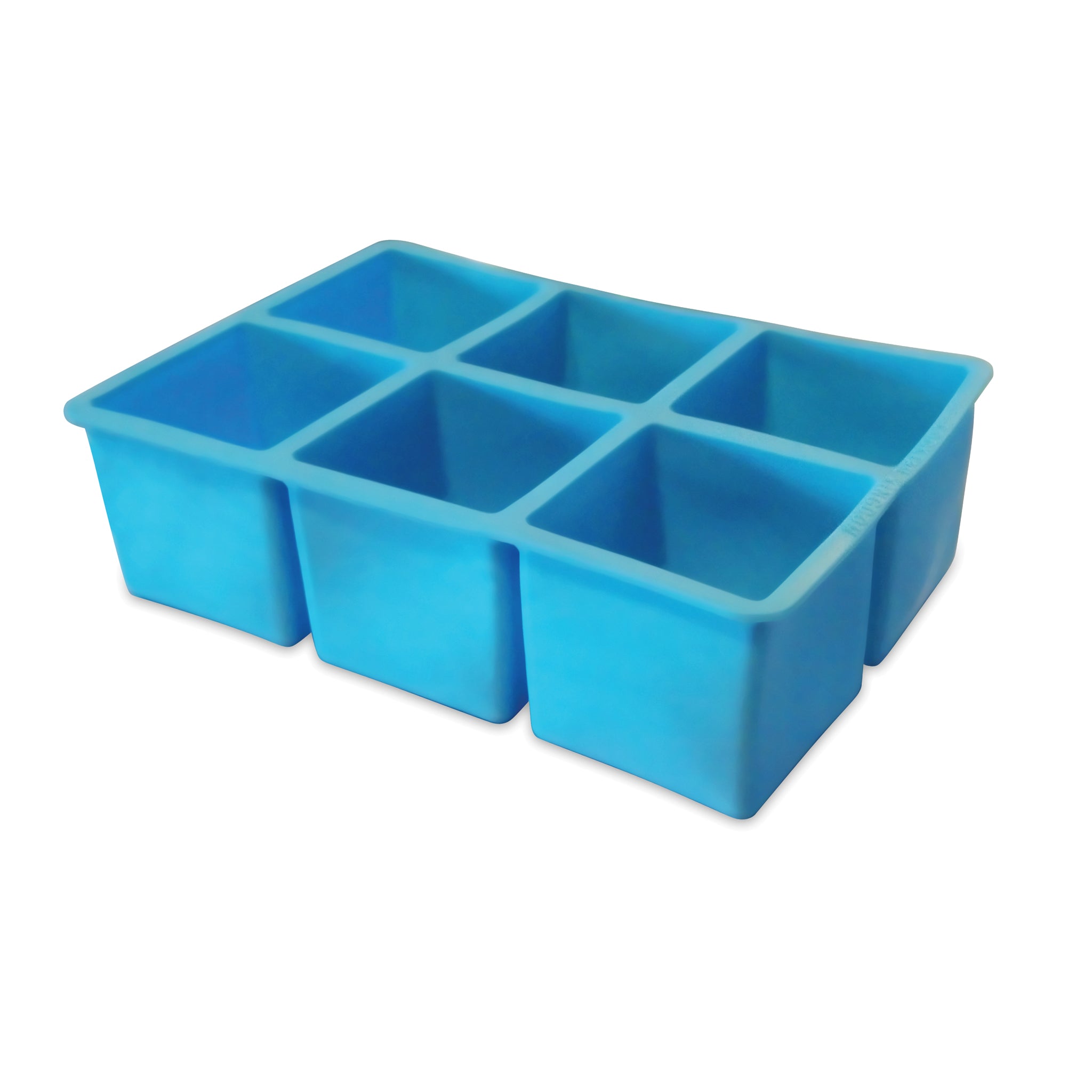 2-in-1 Square Ice Cube Tray with Lid - BPA Free Food Grade Silicone - Perfect for Cocktails, Whiskey, and Cold Drinks - Blue