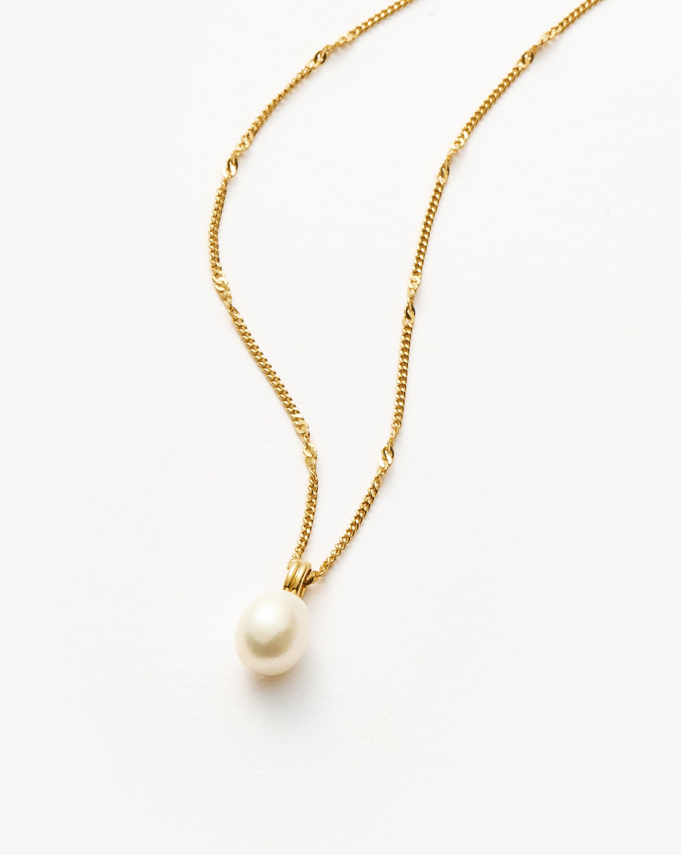 Elegant Baroque Pearl Twisted Chain Necklace - 18k Gold Plated Vermeil with Genuine Pearls | Perfect for Weddings, Date Nights & Special Occasions