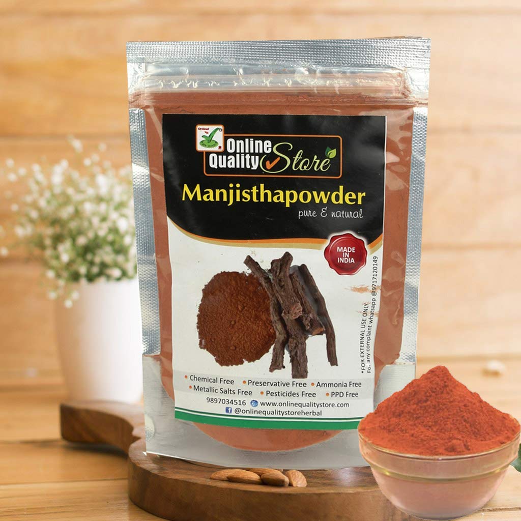 Organic Manjistha Powder 100g - Pure & Natural for Skin Whitening, Hair & Face Care | Beauty Routine