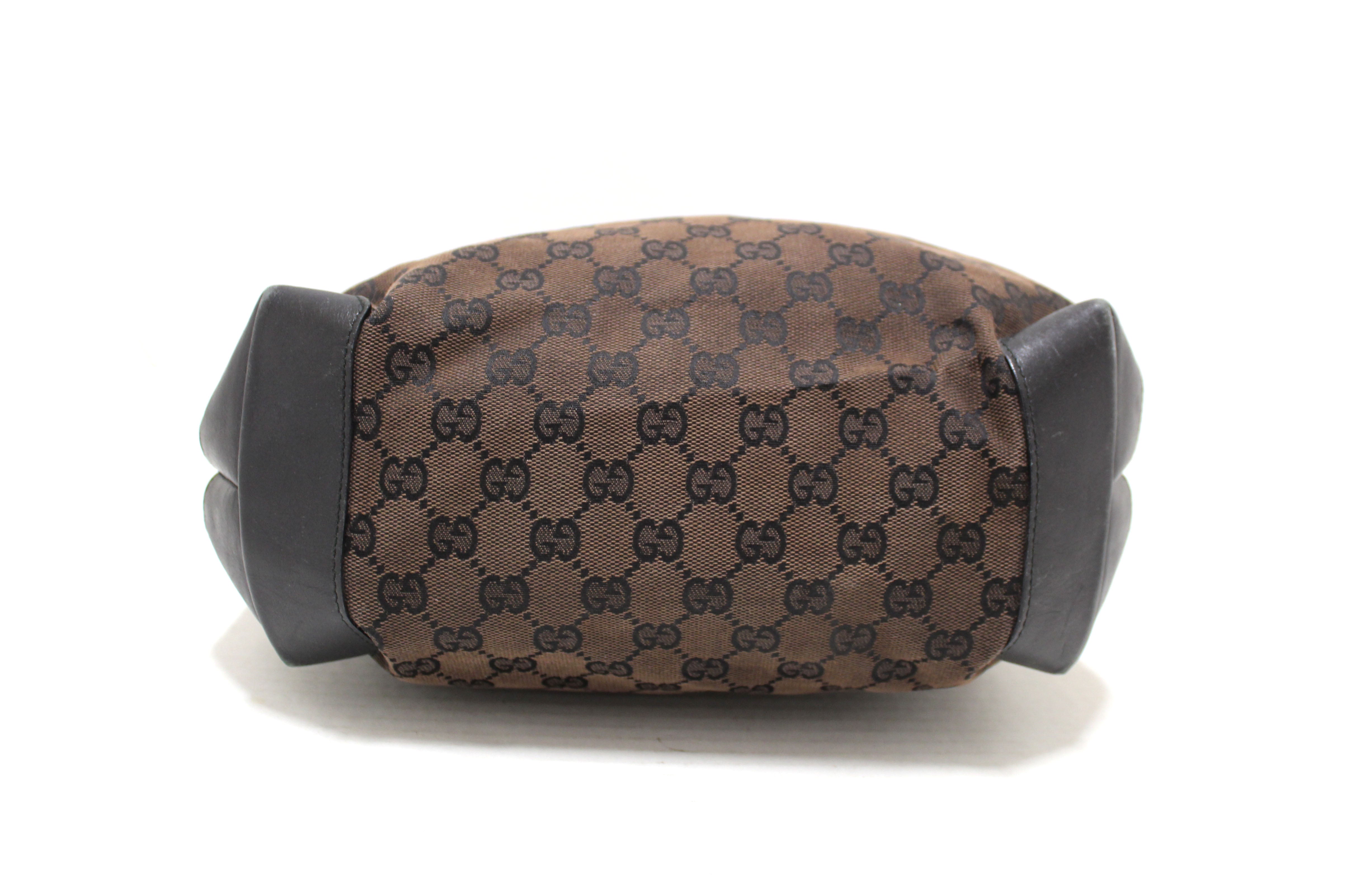 Authentic Gucci GG Monogram Brown Canvas Tote Bag for Women - Luxury Designer Handbag for Work, Travel & Everyday Use