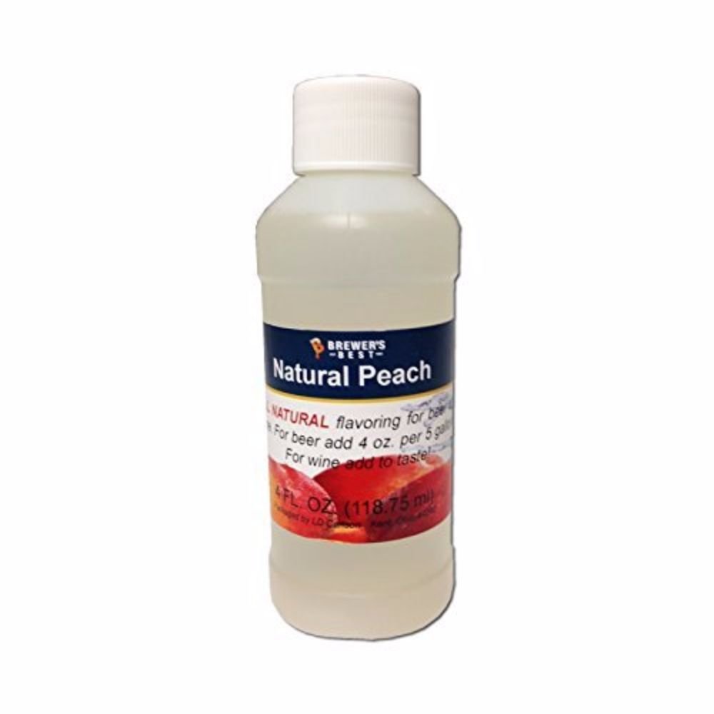 Brewer's Best Natural Peach Flavoring for Beer and Wine - Home Brewing & Craft Beverage Enhancer - Perfect for DIY Brews, Cocktails, and Desserts