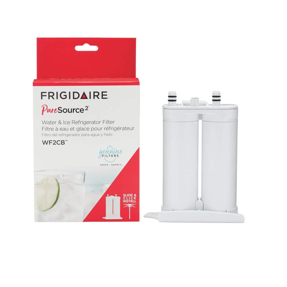 Frigidaire WF2CB PureSource 2 Water Filter Replacement Cartridge - Compatible with Refrigerators, Improves Water Taste & Odor - Perfect for Clean Drinking, Ice Making & Cooking