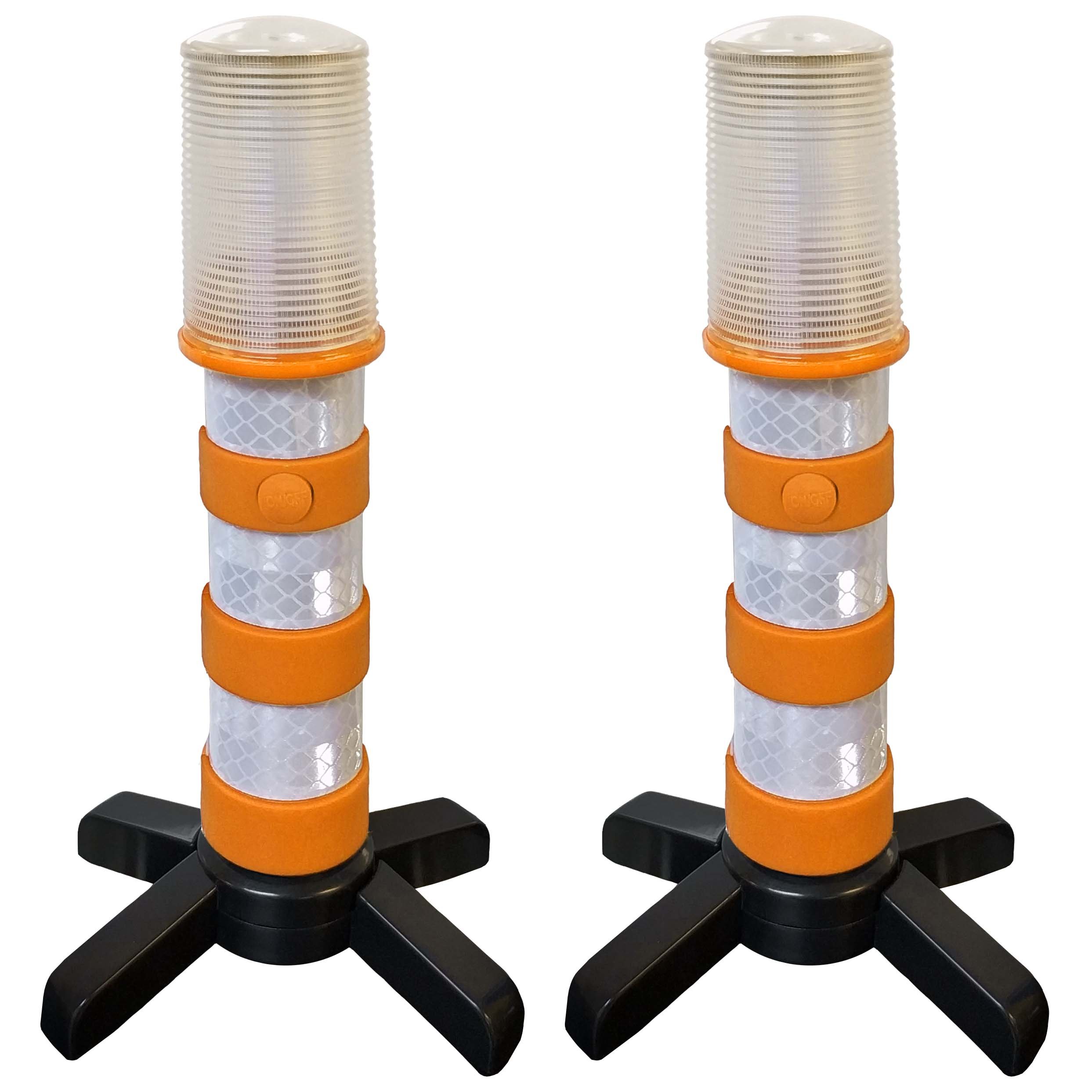Electriduct Road Emergency Beacon LED Flare Kit with Storage Case - Safety Orange | High Visibility Warning Lights for Car Breakdowns, Roadside Emergencies & Nighttime Safety