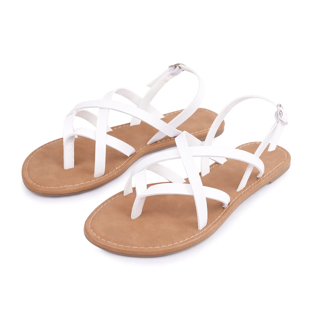 Women's Gladiator Flat Sandals - Strappy Fisherman Sandals with Ankle Strap | Comfortable Summer Beach Walking Shoes for Women | Perfect for Vacation, Outdoors and Casual Wear
