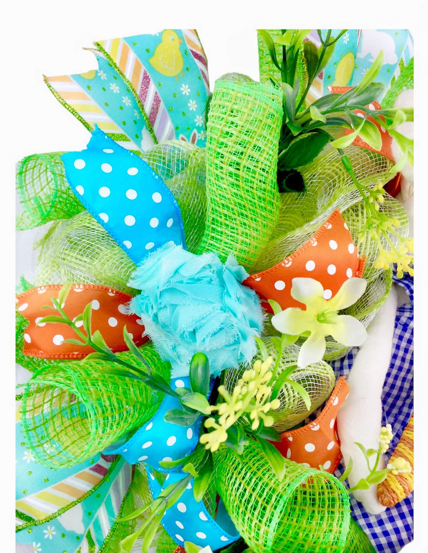 Easter Spring Wreath with 3 Floral Eggs, 18