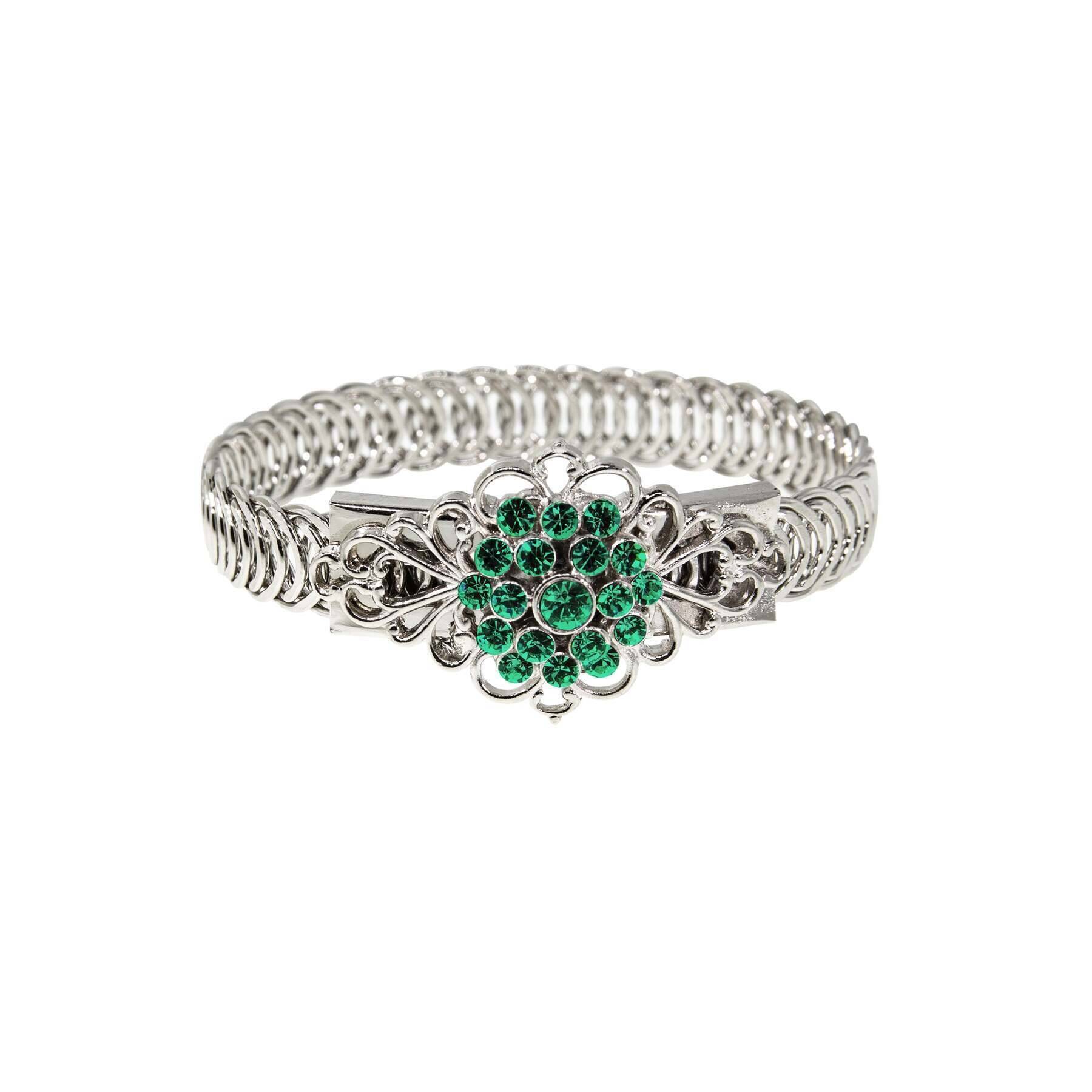 1928 Jewelry Crystal Flower Overlay Belt Bracelet - Vintage Style Rhinestone Waist Chain for Women - Perfect for Weddings, Parties, and Evening Dresses