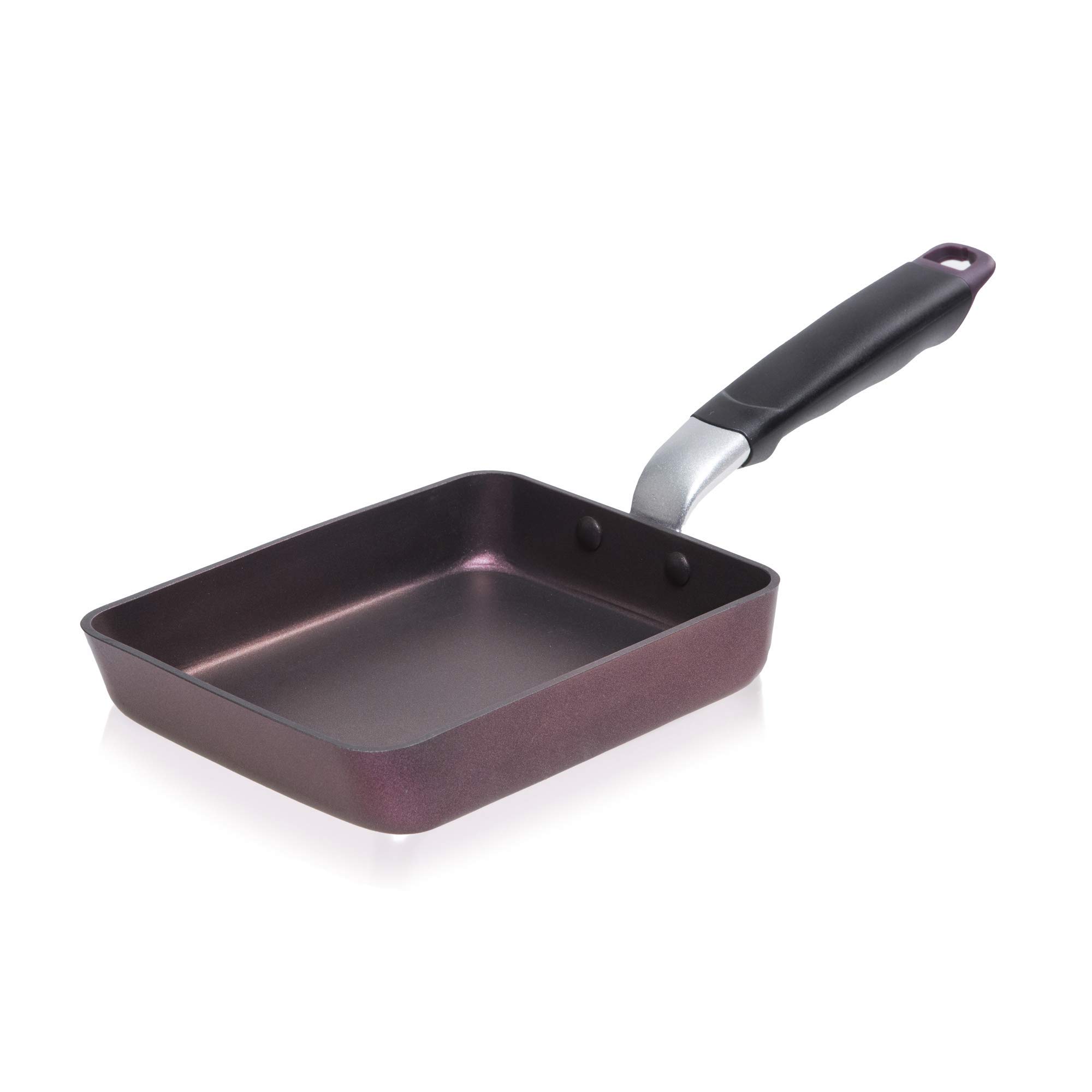 TECHEF Tamagoyaki Japanese Omelette Pan - Nonstick Egg Frying Pan Skillet, PFOA-Free, Dishwasher Safe, Induction Compatible, Made in Korea (Purple, Medium Size) - Perfect for Making Japanese Rolled Omelettes, Breakfast Eggs & Asian Cuisine