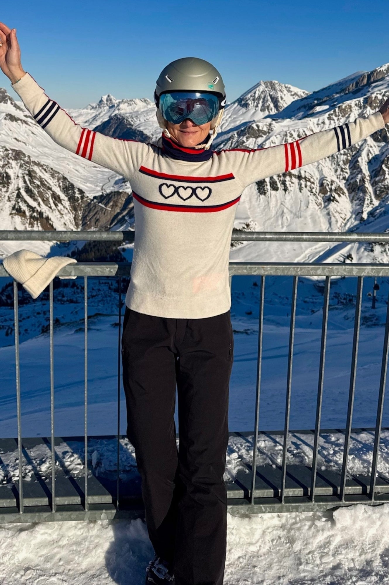 Premium Merino Wool Hearts Polo Neck Sweater for Men & Women | Soft & Warm Winter Knitwear | Cream, Red, Navy | Perfect for Christmas Gifts & Casual Outfits