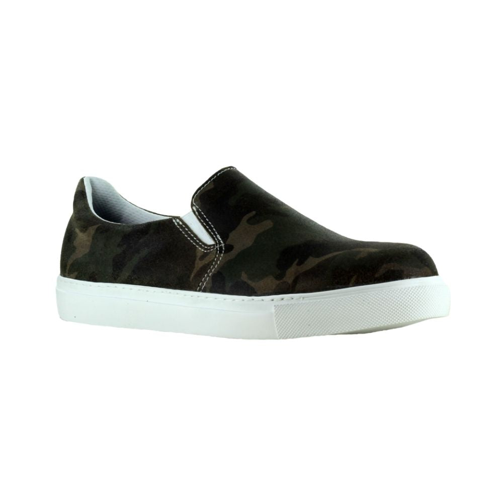 Mellow Walk Jessica Women's Steel Toe Slip-On Work Shoes - CAMO Safety Shoes SD+ 482072C for Construction, Warehouse & Outdoor Work
