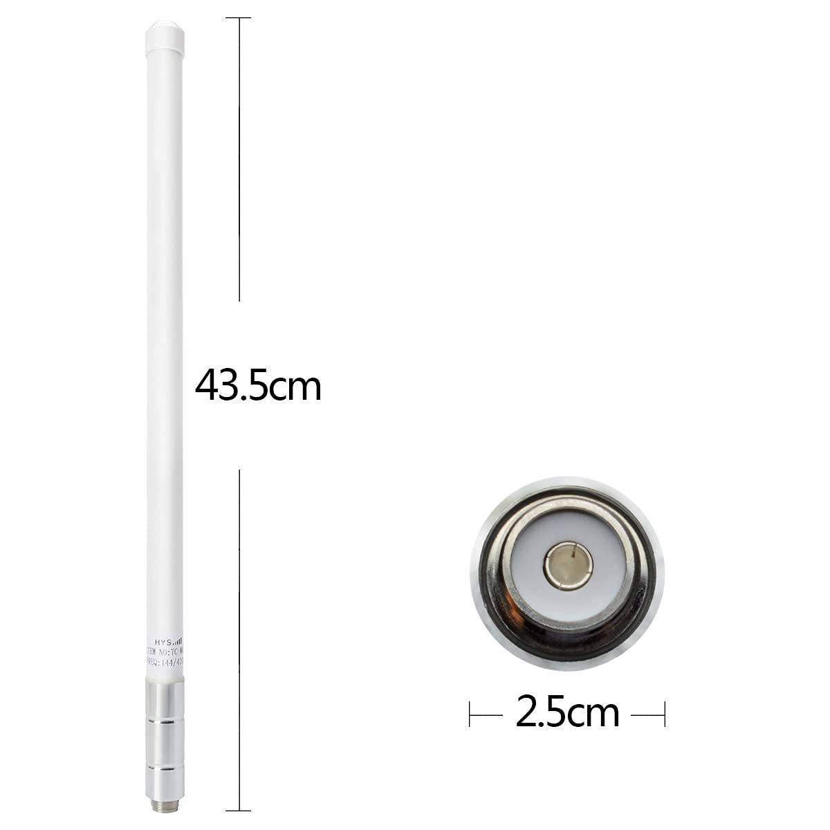 Dual Band Fiberglass Mobile Radio Antenna - UHF VHF 144/430MHz Base Antenna with SO239 Connector (15.7 Inch) for Ham Radio, Repeater & Mobile Transceiver - Includes Mounting Bracket | Ideal for Vehicle Installation & Emergency Communication