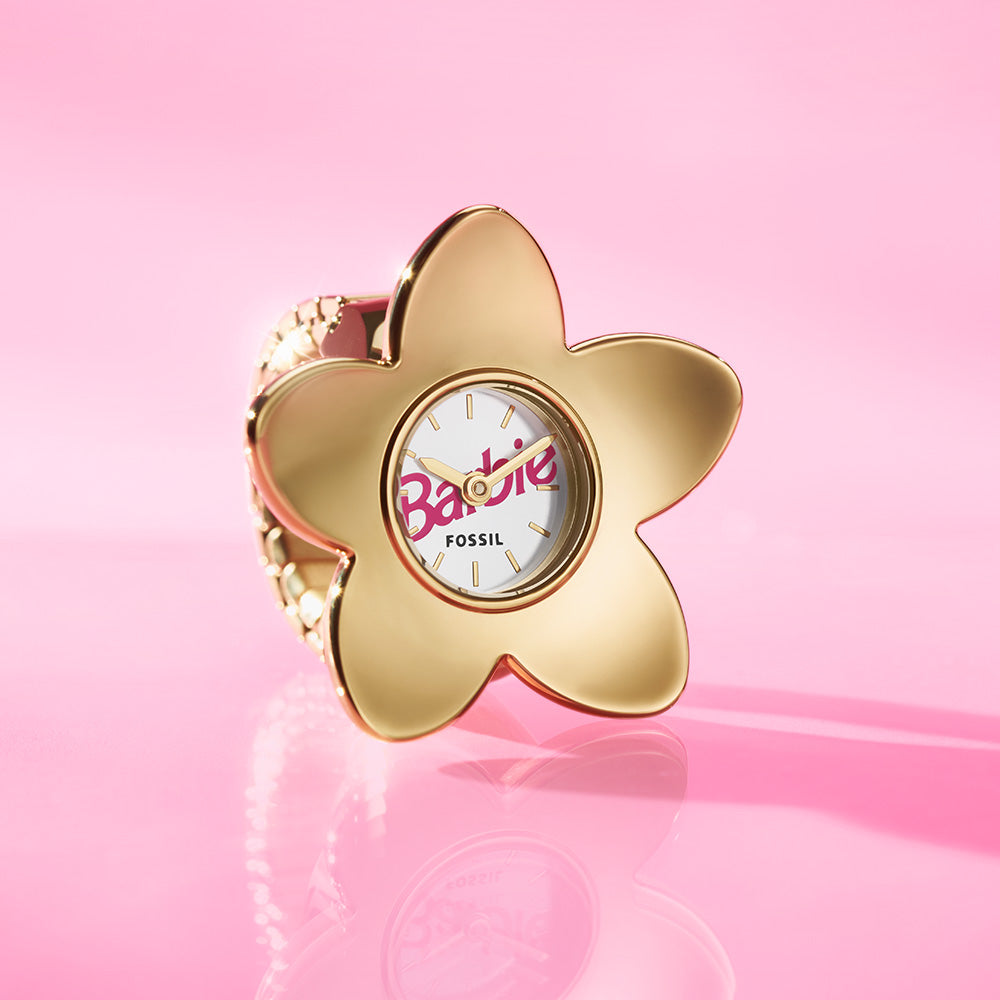 Fossil Barbie LE1175 Floral Ring Watch - Stylish Women's Fashion Accessory for Everyday Wear & Special Occasions
