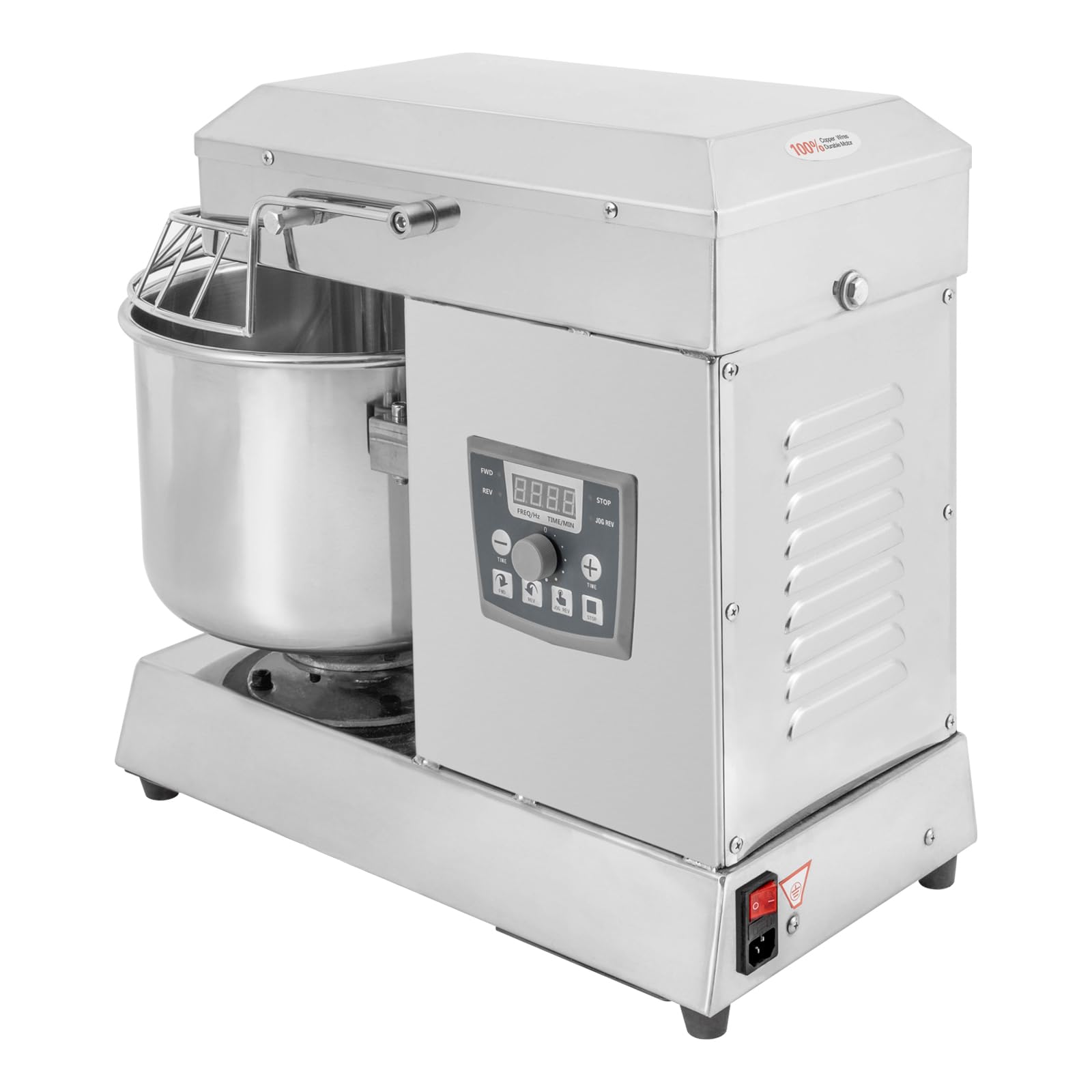 1KW Commercial Electric Food Mixer - 10.5Qt Dough Kneading Machine for Pizza, Bread & Baking | Restaurant & Pizzeria Equipment | Perfect for High-Volume Dough Preparation & Pastry Making
