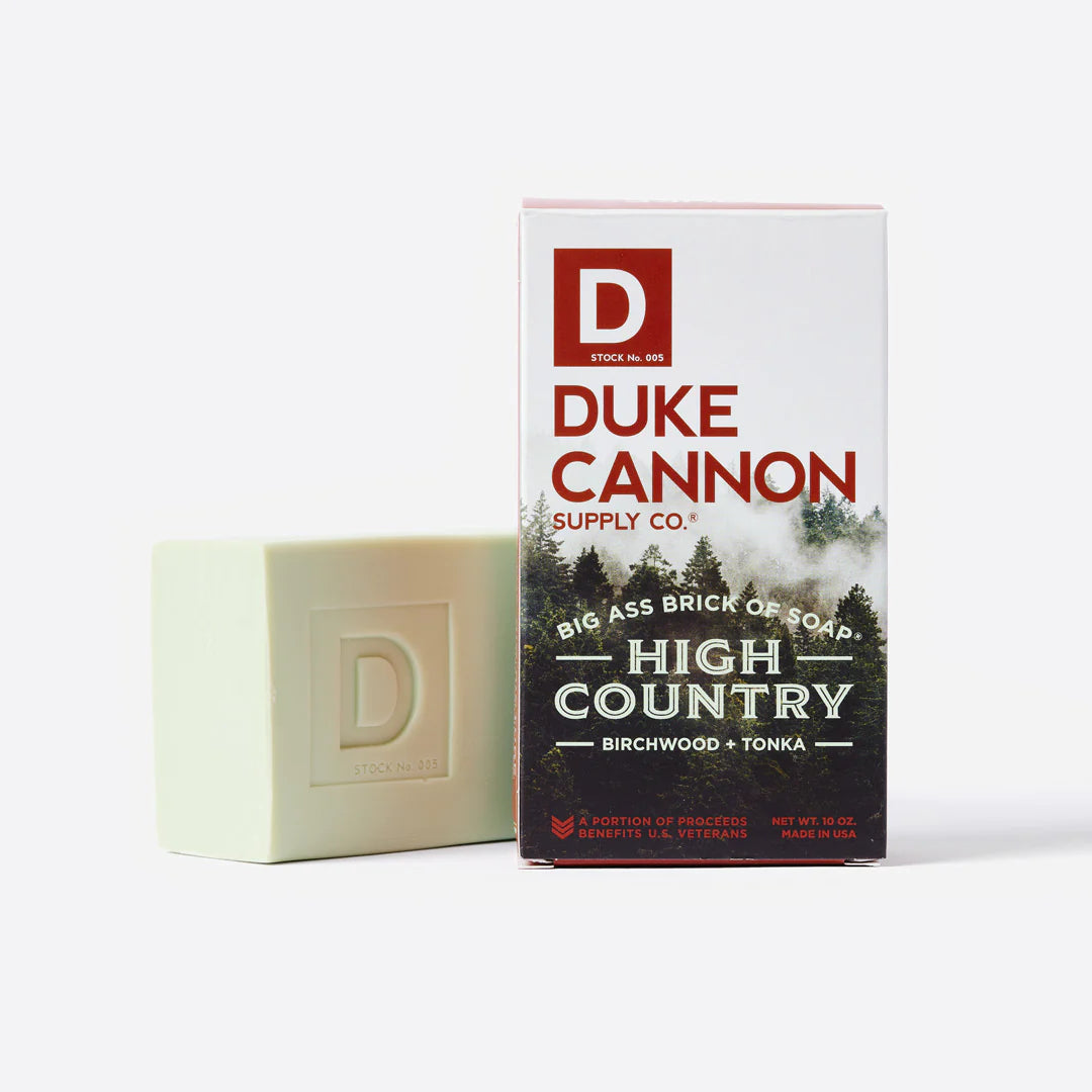 Duke Cannon High Country Big Brick of Soap - Extra Large Bar Soap for Men, Long-Lasting & Moisturizing - Perfect for Camping, Travel & Outdoor Adventures