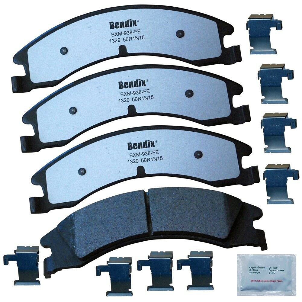High-Performance Fleet MetLok Rear Disc Brake Pad Set - Durable Braking for Trucks, SUVs & Commercial Vehicles - Perfect for Highway Towing & Heavy-Duty Applications