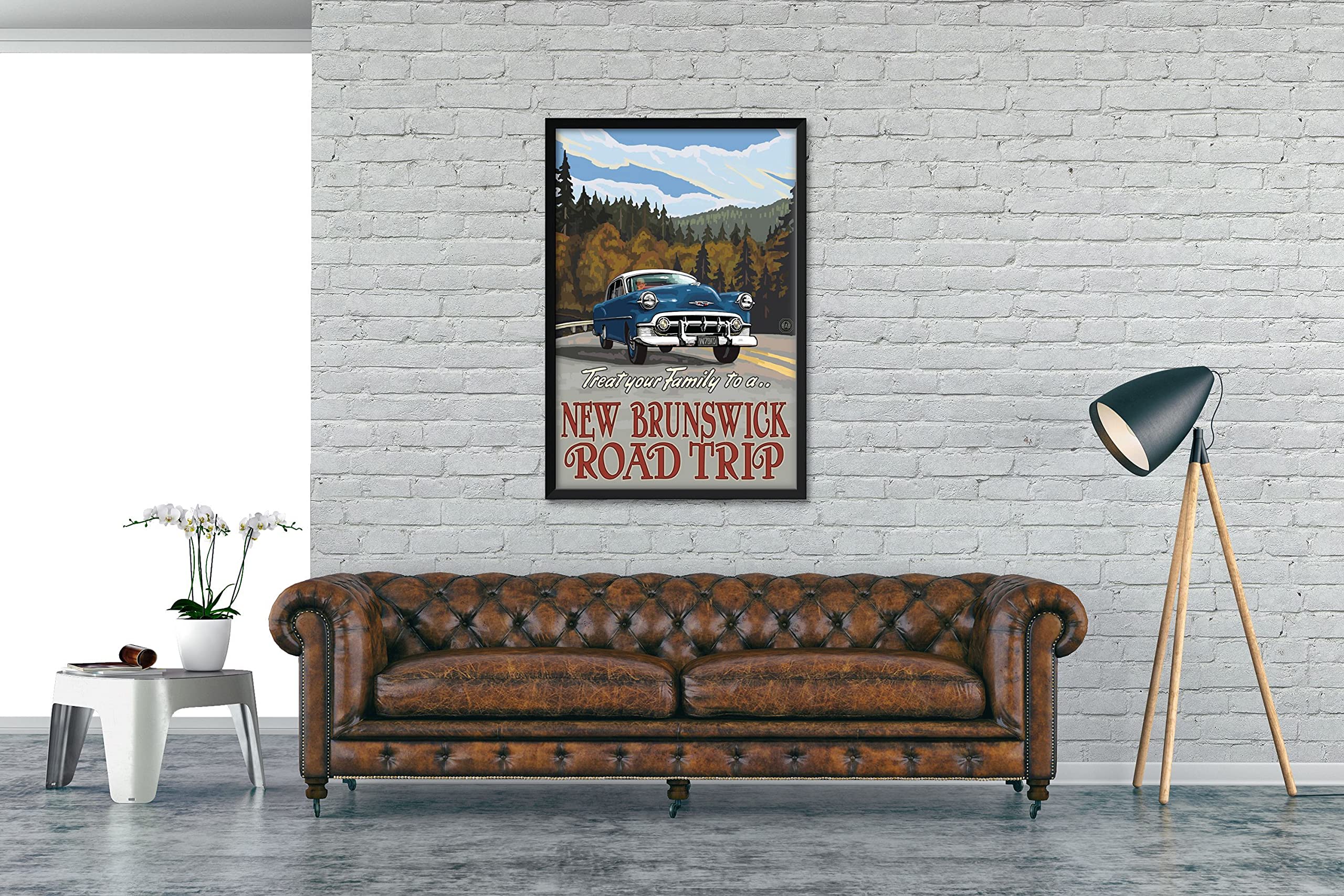 Professionally Framed New Brunswick Canada Road Trip Hills Art Print by Paul A. Lanquist - 32