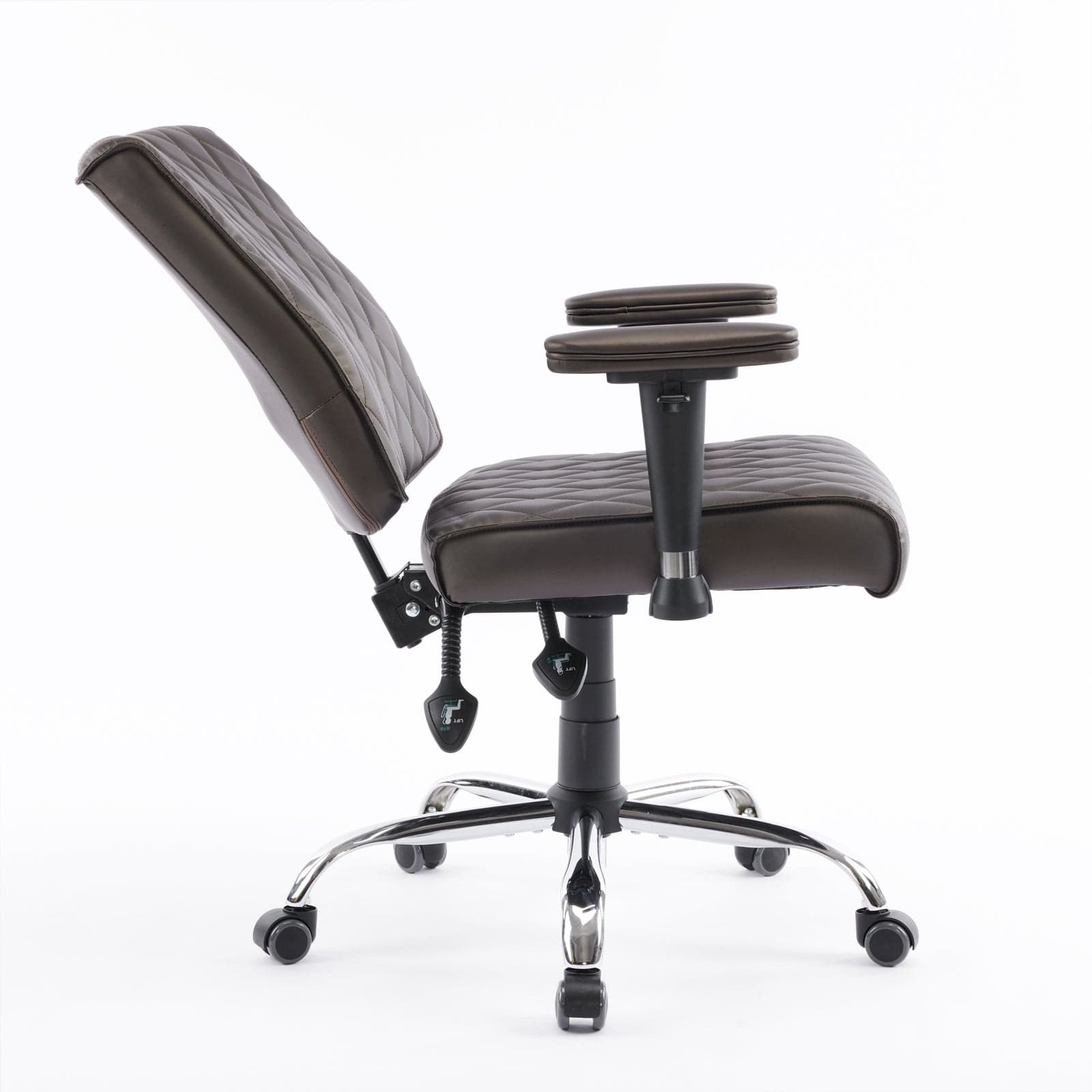 Delia Manicure Nail Salon Chair - Adjustable Pedicure Spa Stool with Wheels for Salon & Home Use - Perfect for Nail Technicians & Beauty Professionals