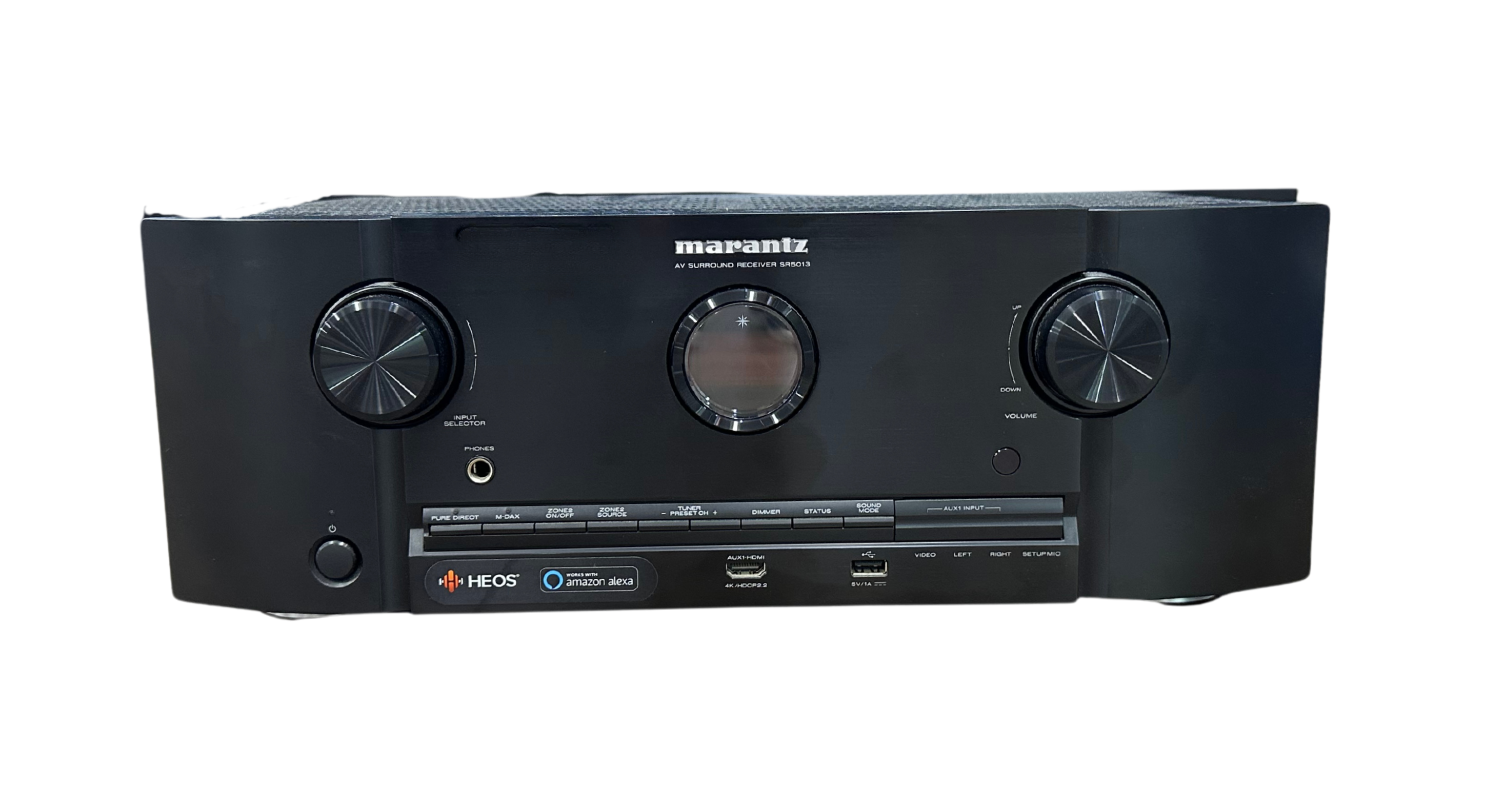 Marantz SR5013 7.2 Channel 4K Ultra HD AV Receiver with HEOS & Alexa Compatibility - Premium Home Theater Sound System for Movies, Music & Gaming