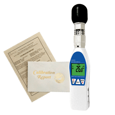 NIST Traceable Heat Stress Meter with Certificate of Compliance - Accurate WBGT Monitoring for Workplace Safety | Industrial, Construction & Outdoor Use