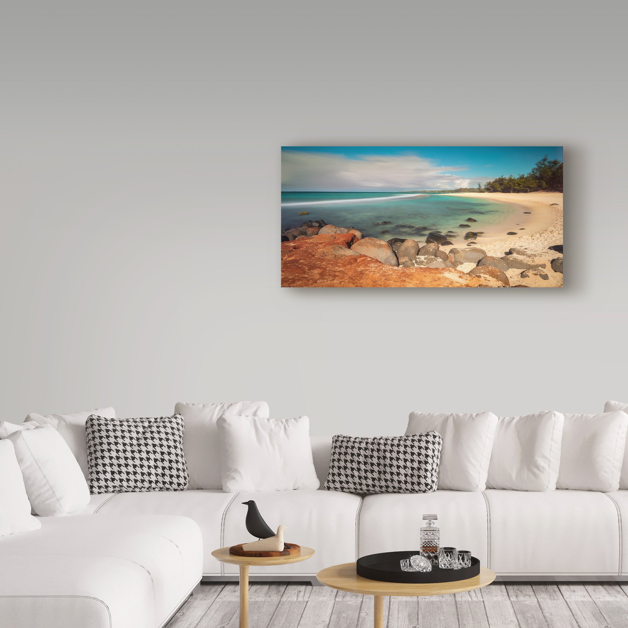 Pierre Leclerc Baby Beach Maui Wall Art - 24x47 Inch Tropical Beach Canvas Print - Perfect for Nursery, Living Room & Coastal Home Decor