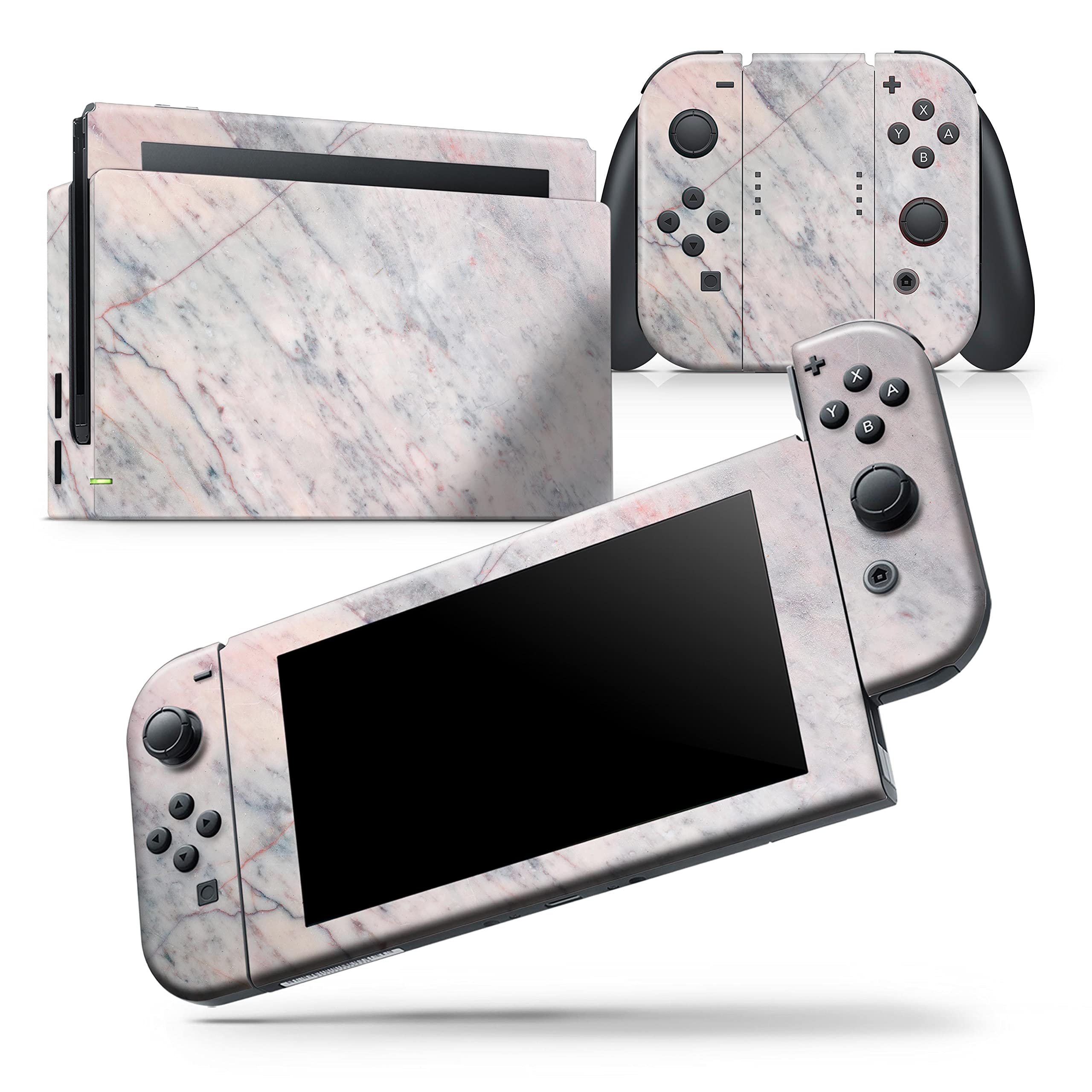 Nintendo Switch Dock Skin Decal - Scratch-Resistant Removable Vinyl Wrap Cover Compatible with Switch Dock Only - Slate Marble Design for Gaming Setup & Home Decor