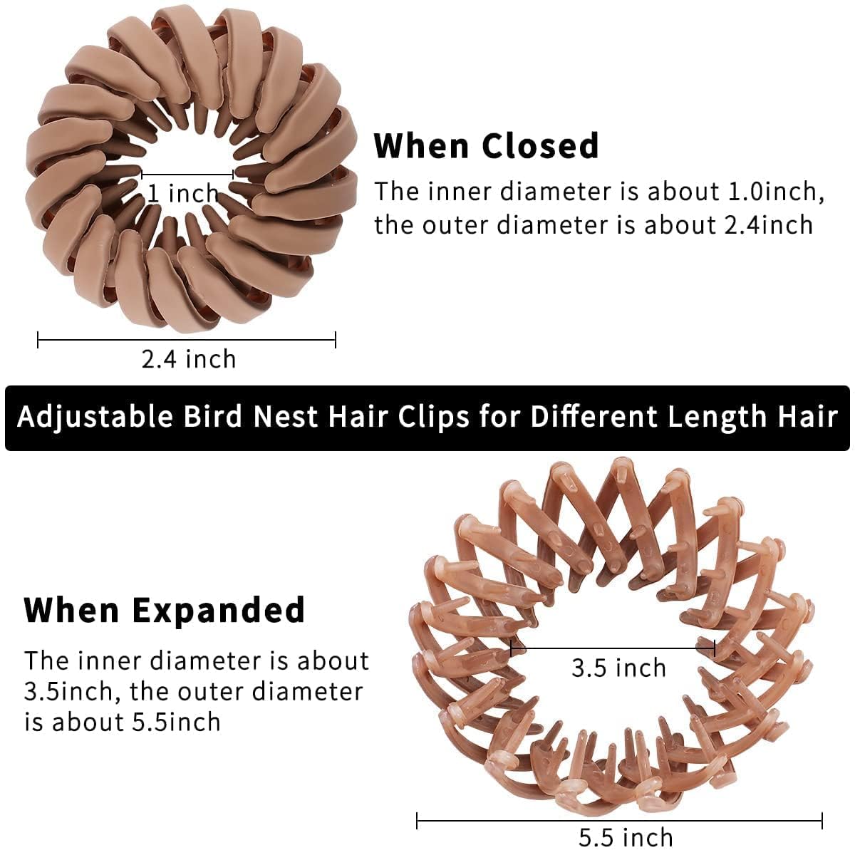 4PCS Korean Fashion Rhinestone Rose Hair Clips - Expandable Ponytail Holders & Bun Makers for Women (Multicolor) | Perfect for Weddings, Parties & Daily Styling