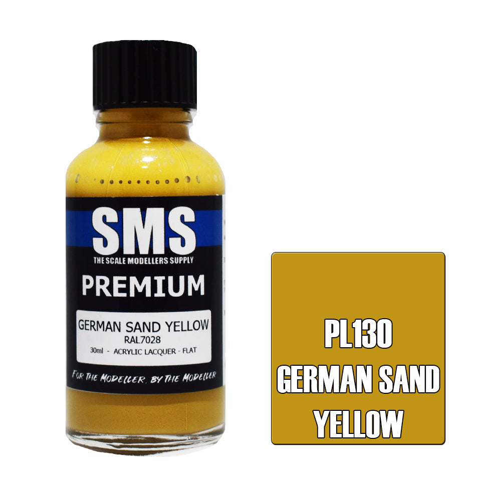 Premium German Sand Yellow Acrylic Lacquer Airbrush Paint - 30ml for Model Kits, Miniatures & DIY Crafts