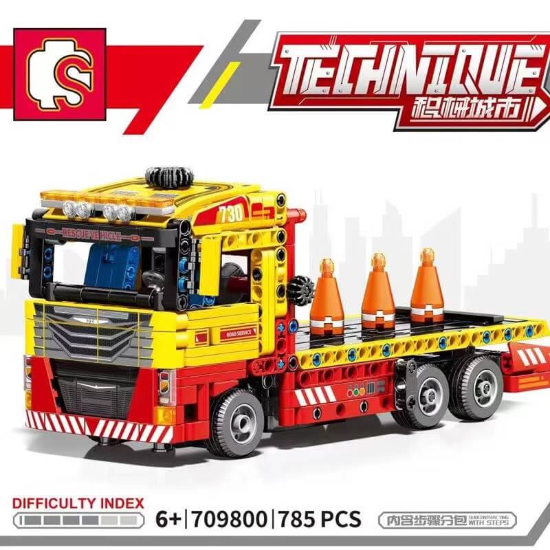 SEMBO 709800 Flatbed Truck Toy - 1:32 Scale Die-Cast Metal Alloy Model Car for Kids & Collectors - Perfect for Playtime, Display, and Gift Giving